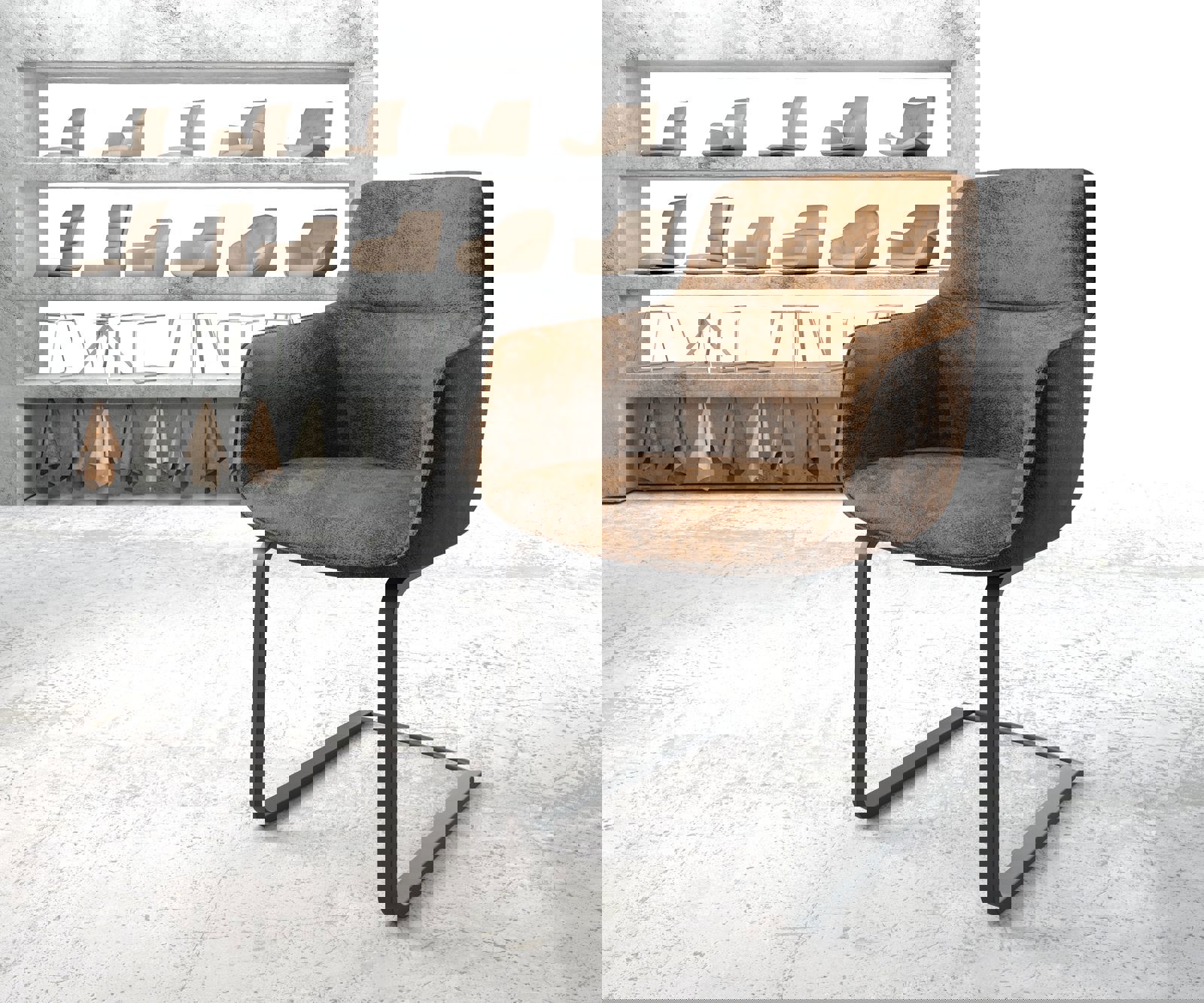 Въртящ се стол Pejo-Flex кафяв античен конзолен плосък черен 1