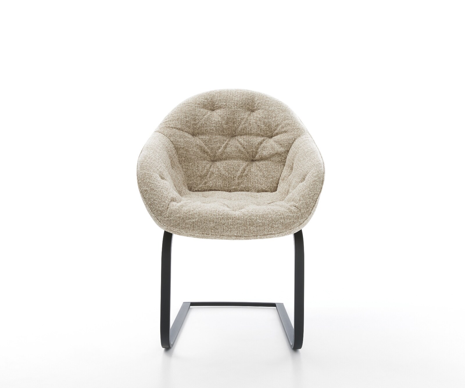 Gaio-Flex конзолен стол от тъкан мек бежов конзолен стол плосък черен 2