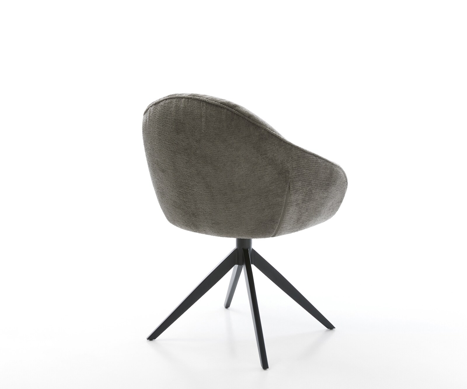 Въртящ се стол Gaio-Flex Bouclé Soft Mud Кръстосана рамка широка Черно 360° въртене Функция люлеене 4