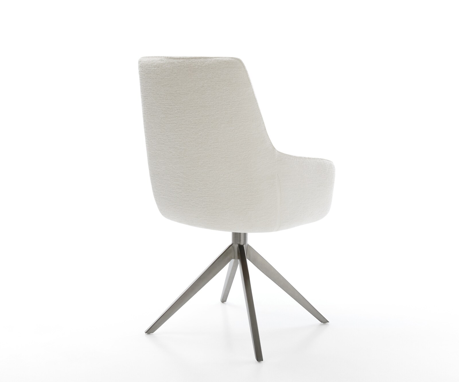 Въртящ се стол Zelia-Flex с подлакътници Bouclé Soft Beige Широка кръстосана рамка Graphite Въртене на 360° Люлееща се функция Pocket spring core 5
