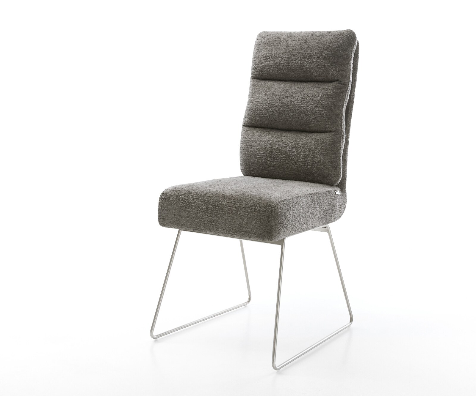 Стол за хранене Pela-Flex Bouclé Soft Mud Основа от неръждаема стомана с джобни пружини