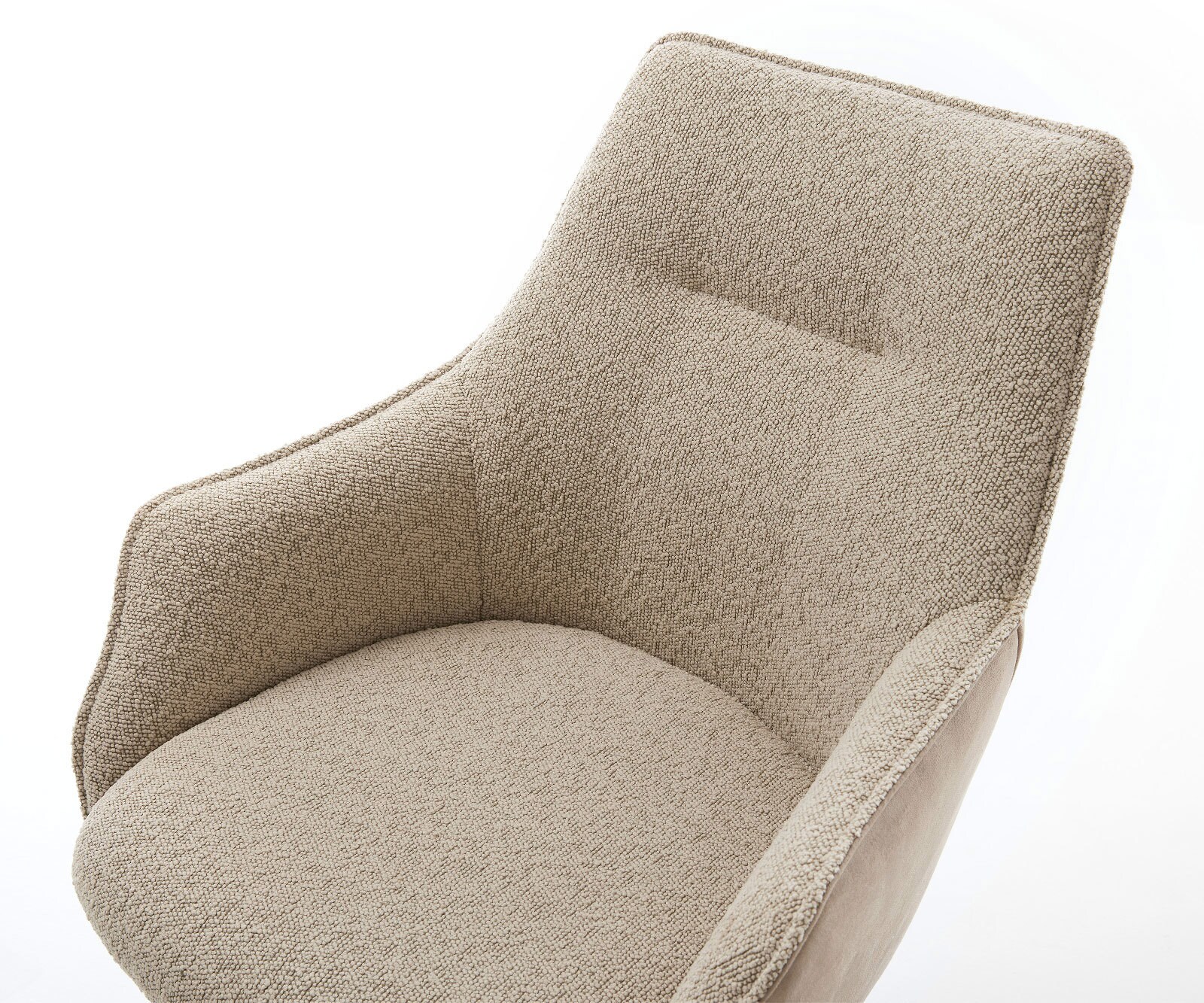 Люлеещ стол с подлакътници Микс от дамаски Сиво-Кафяв Конзолен крак плосък Неръждаема стомана Покет пружина Alja-Flex 4