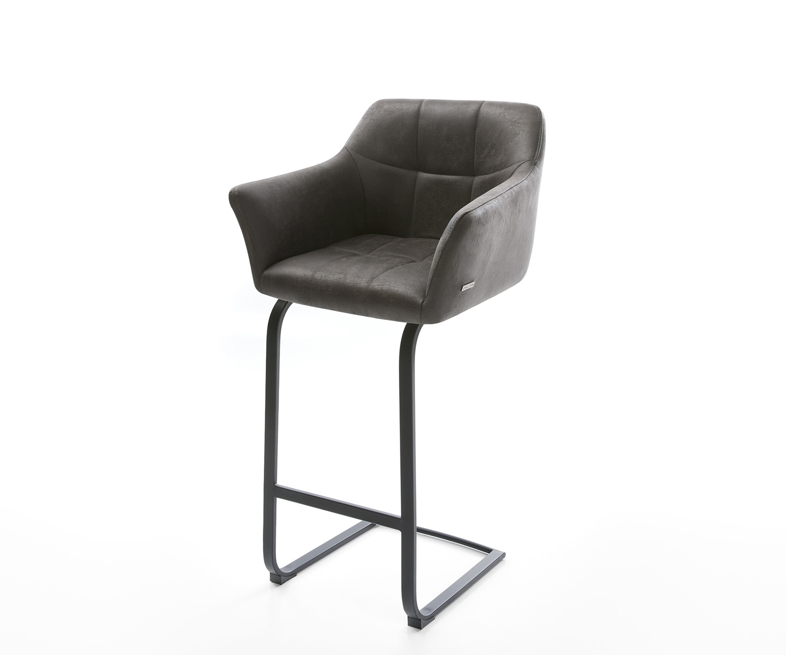 Бар стол Винтидж Антрацит Конзолен крак плосък Метал Yulo-Flex Бар стол Винтидж Антрацит Конзолен крак плосък Метал Yulo-Flex