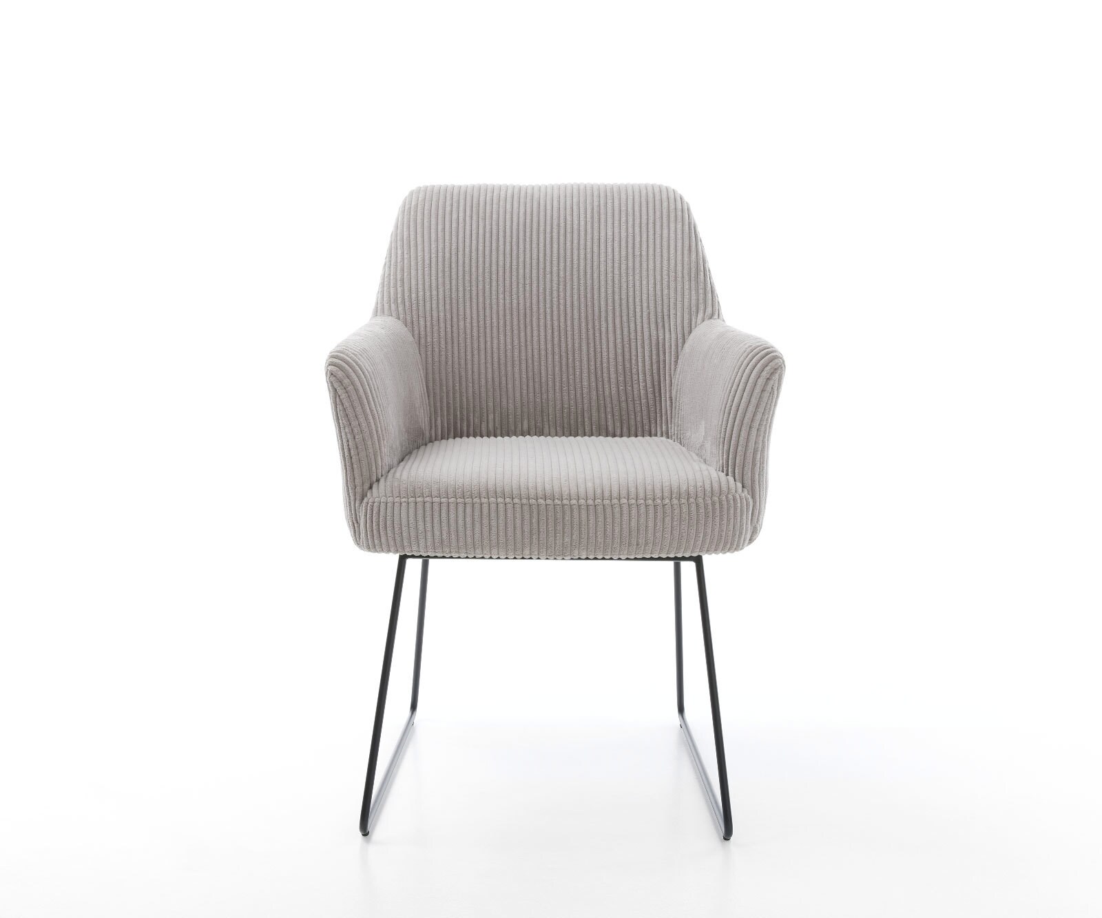 Стол Корд Сребристосив Извити крака Черни Покет пружина Xana-Flex 2