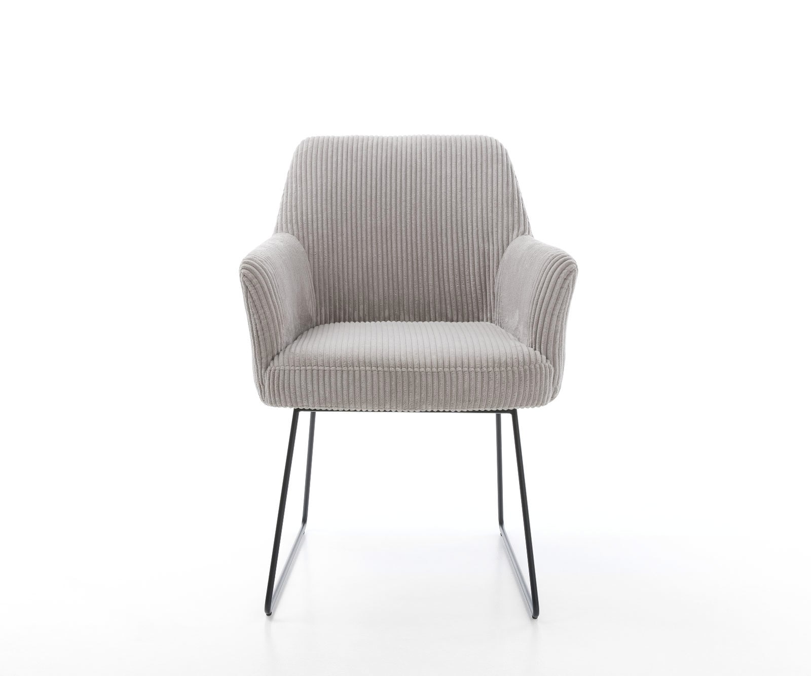 Стол Корд Сребристосив Извити крака Черни Покет пружина Xana-Flex 2