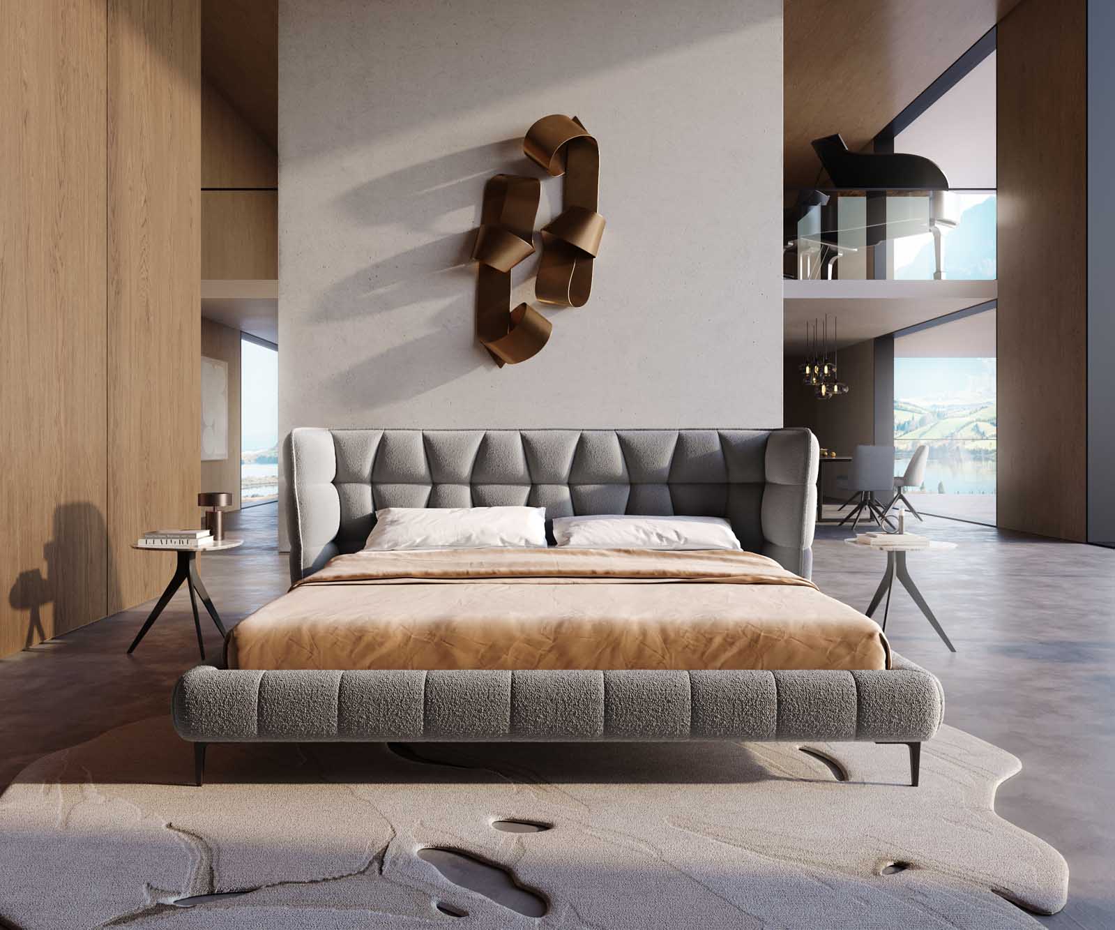 Тапицирана основа за легло Capujo 180x200 cm, сребристо сиво 1 Тапицирана основа за легло Capujo 180x200 cm, сребристо сиво 1