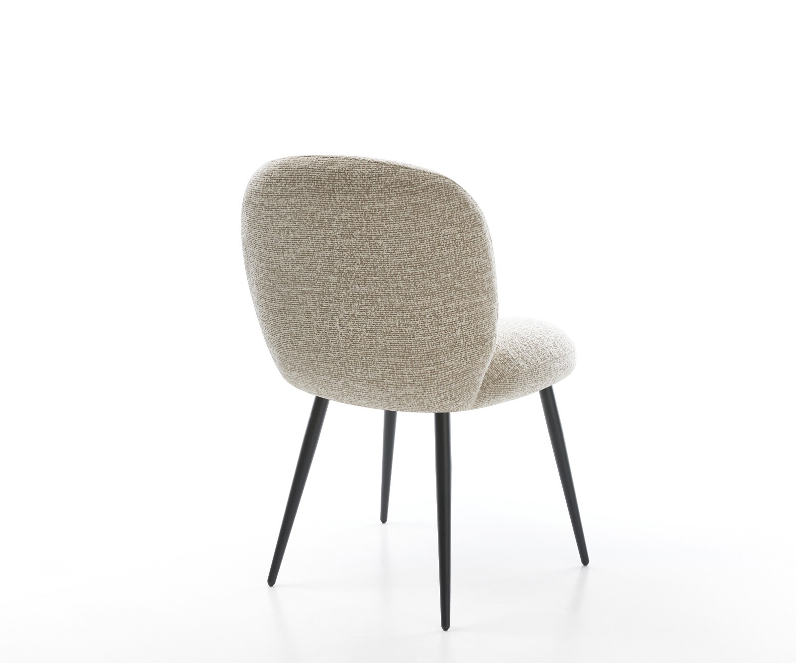 Трапезен стол Nube-Flex, Светлобежов плат, 4-футова конусовидна сърцевина от черни пружини с джобчета 5