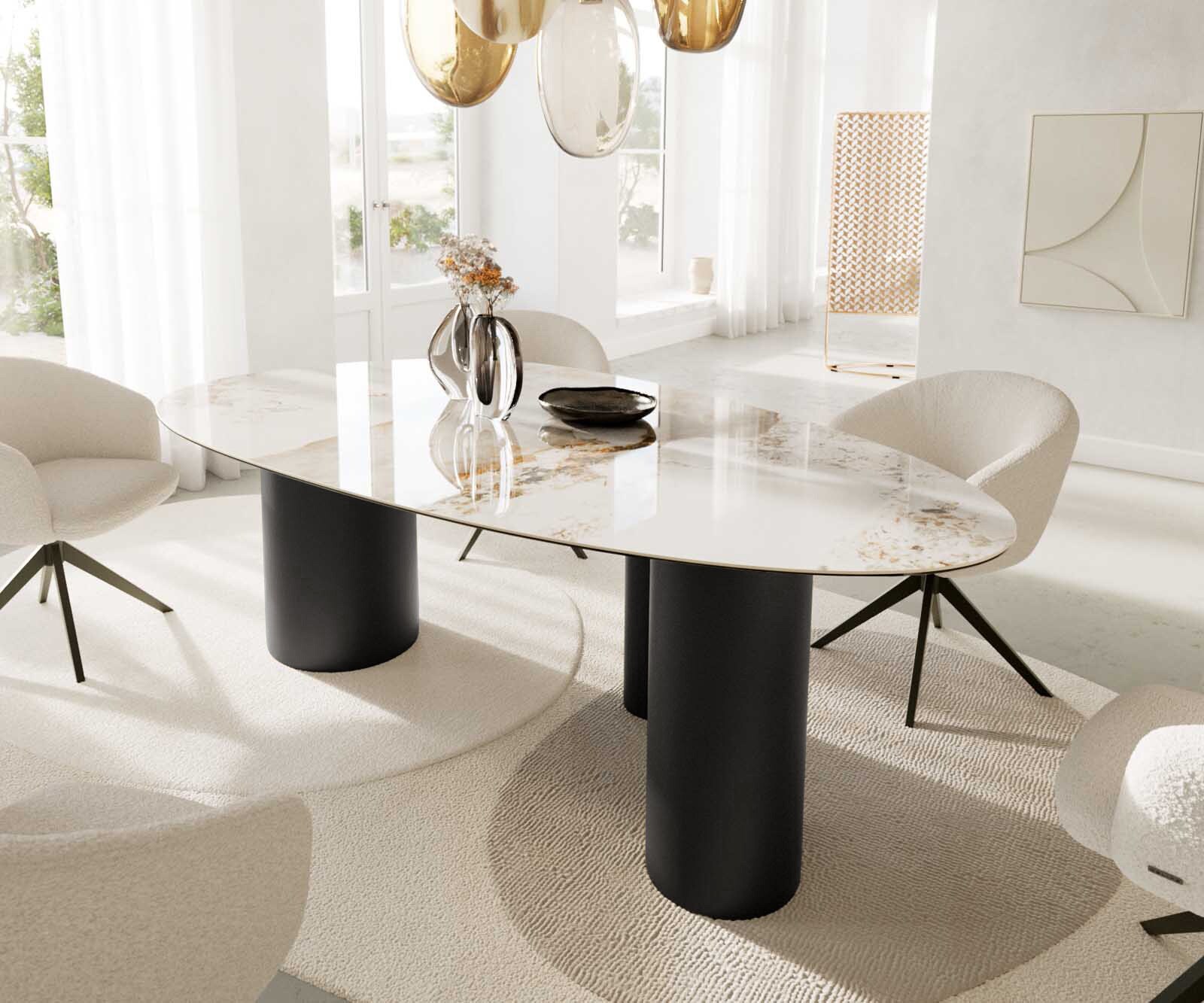 Основа за маса Troa метална черна за плотове на маси от 200 cm 1 Основа за маса Troa метална черна за плотове на маси от 200 cm 1