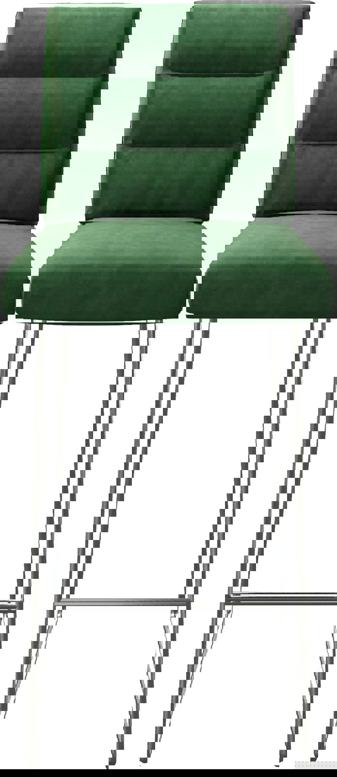 Барстол Pela-Flex кадифе зелена основа от неръждаема стомана 4