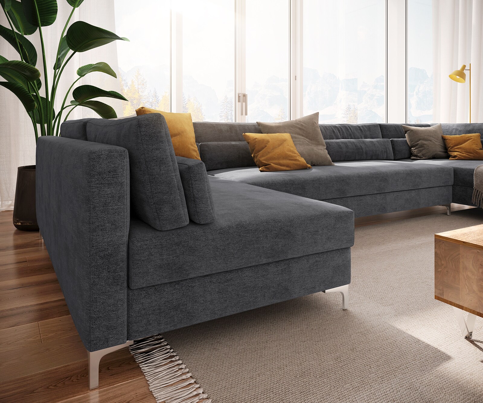  XL 400x185 cm Микрофибър Графитe Elio 5