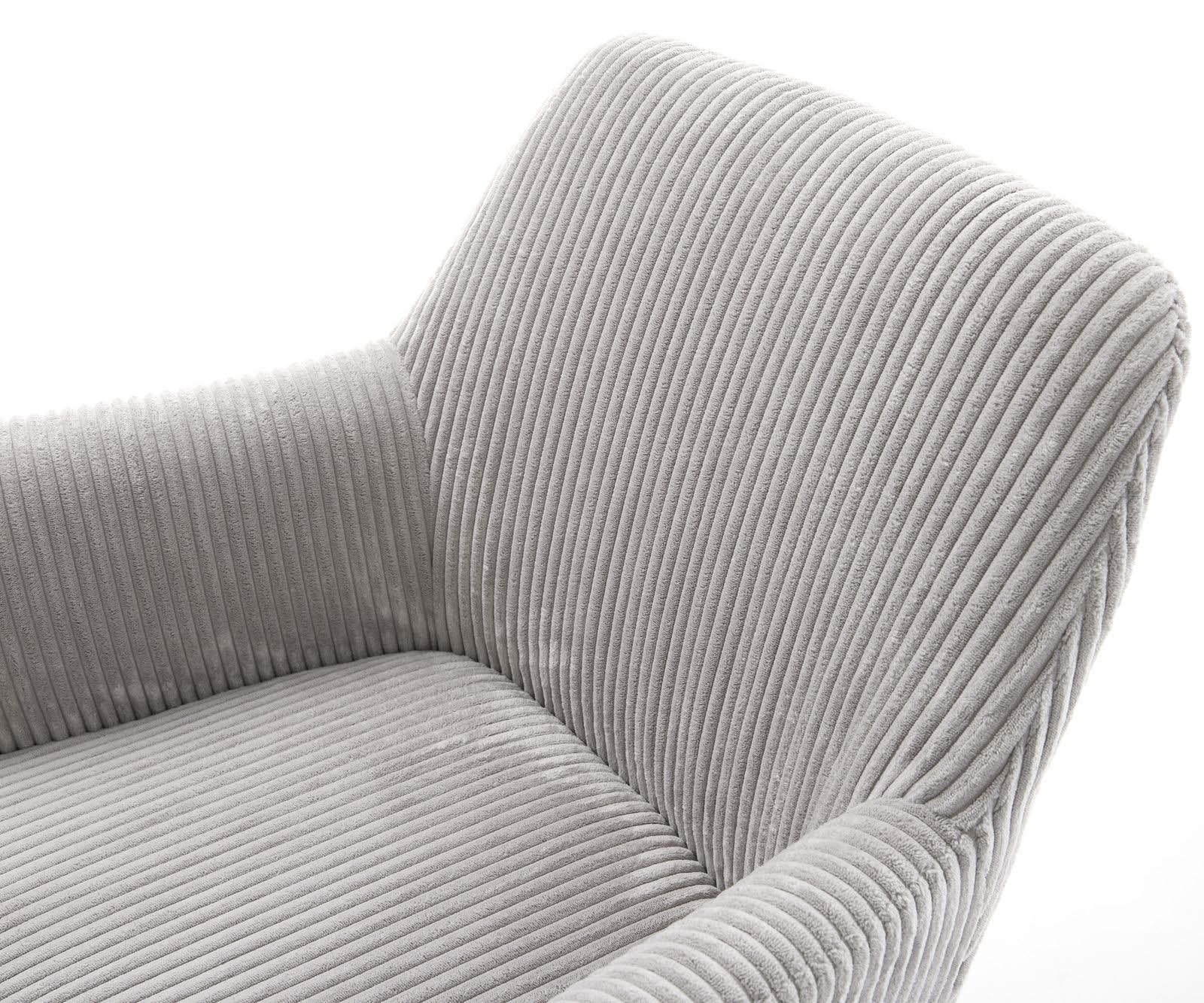 Люлеещ стол с подлакътници Корд Сребристо сив Конзолен крак плосък  Титан Покет пружина Xana-Flex 3 Люлеещ стол с подлакътници Корд Сребристо сив Конзолен крак плосък  Титан Покет пружина Xana-Flex 3