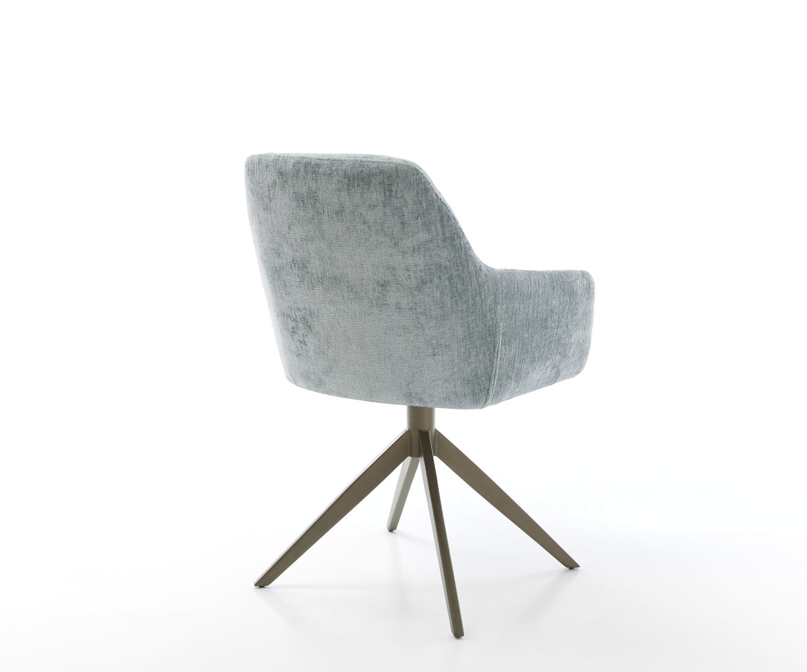 Въртящ се стол Pejo-Flex шенил пастелно синьо Кръстосана рамка широк ефект покритие титан 360° завъртане Функция люлеене сърцевина от джобни пружини 4