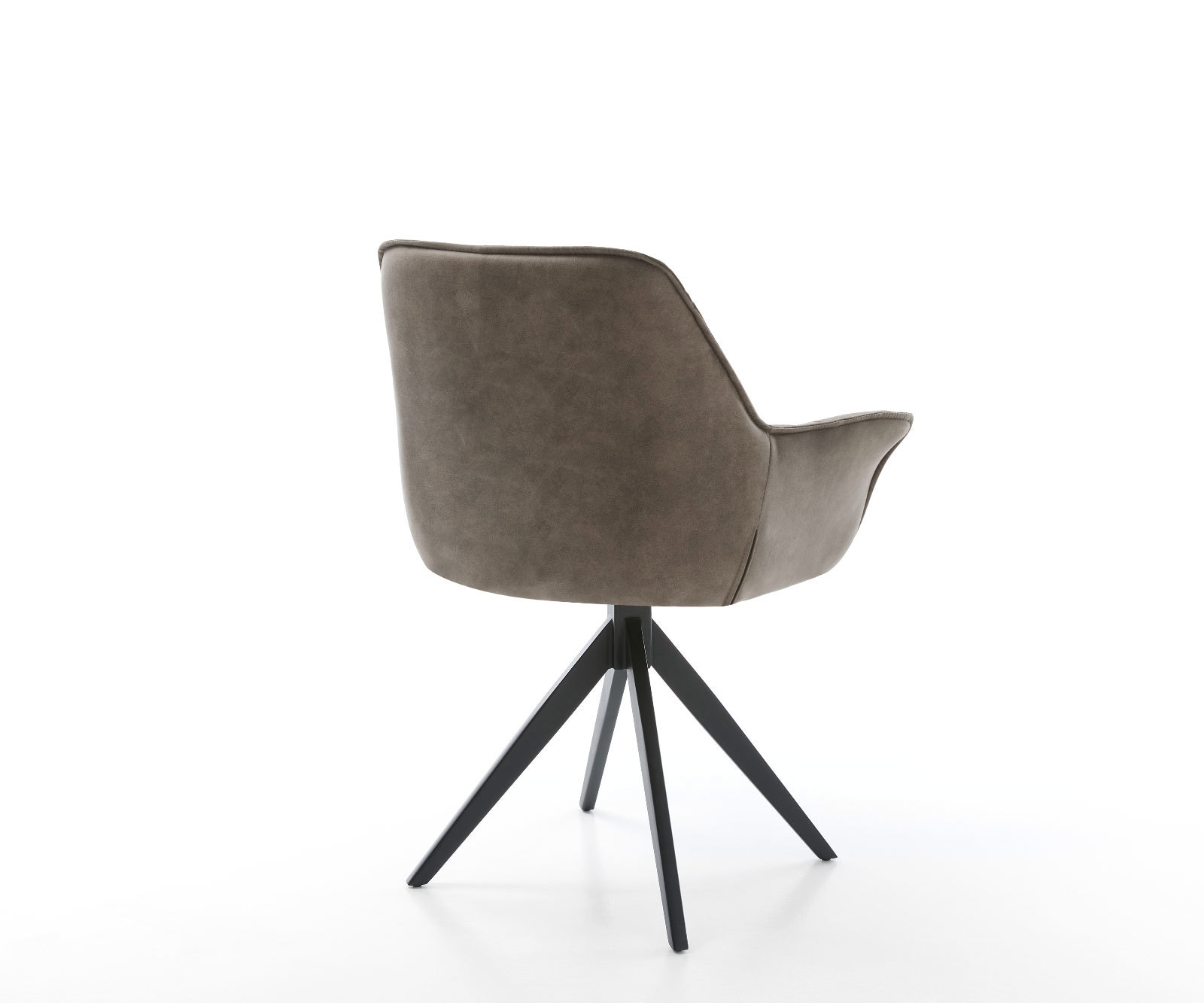 Врътящ се стол Таупе Винтидж Конус крак  Черен 180° въртящ се Kaira-Flex 5