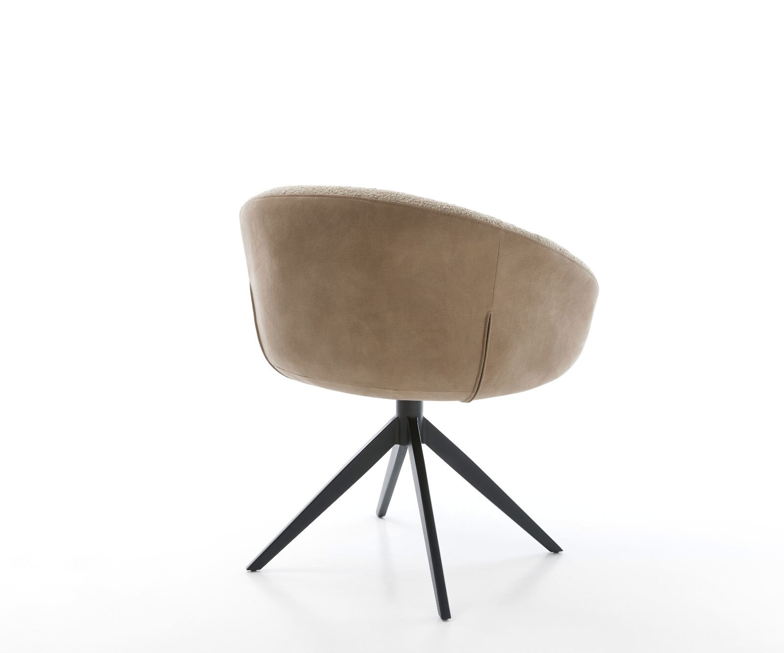 Въртящ се стол Vinka-Flex с подлакътници Микс от материали Кал Кръстосана рамка широка Черно 360° въртене Люлееща се функция Ядро от джобни пружини 5