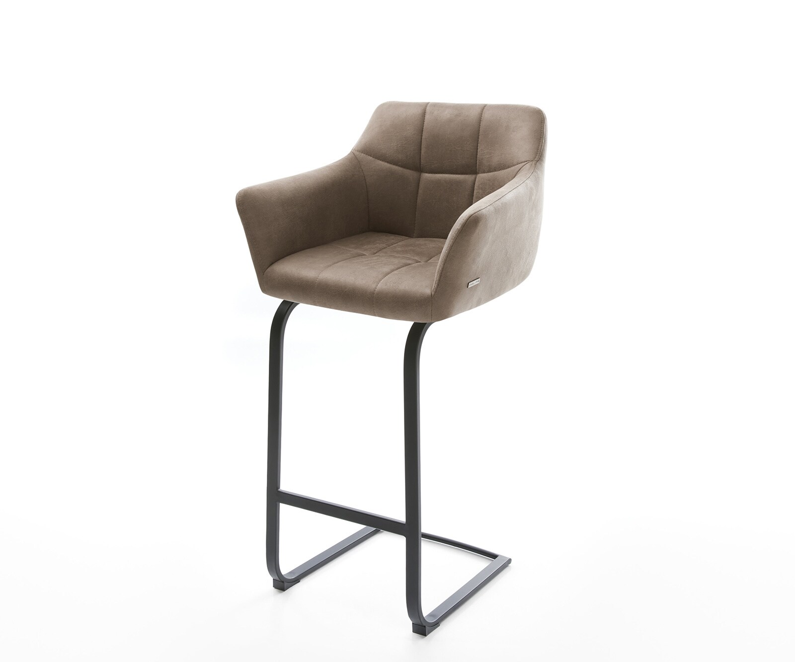 Бар стол Винтидж Таупе Конзолен крак плосък Метал Yulo-Flex Бар стол Винтидж Таупе Конзолен крак плосък Метал Yulo-Flex