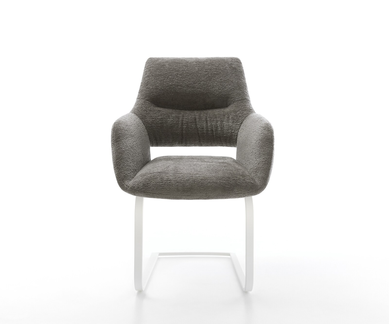 Стол с конзола Yago-Flex с подлакътници Bouclé Soft Mud Стол с конзола, плосък White Pocket spring core 2