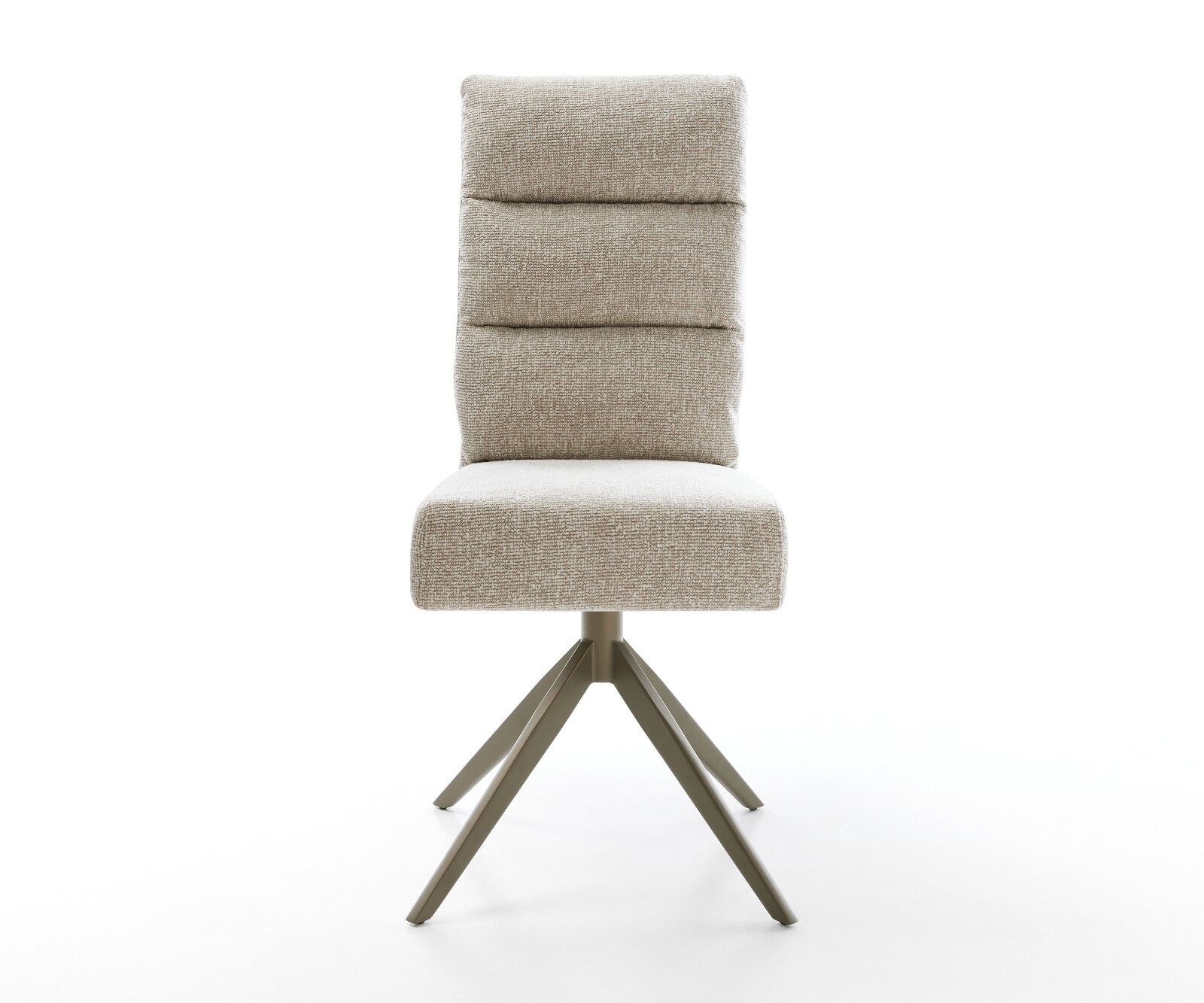 Въртящ се стол Pela-Flex тъкан Soft Beige Кръстосана рамка широка Ефектно покритие Титан 360° завъртане Люлееща се функция Ядро от джобни пружини 2