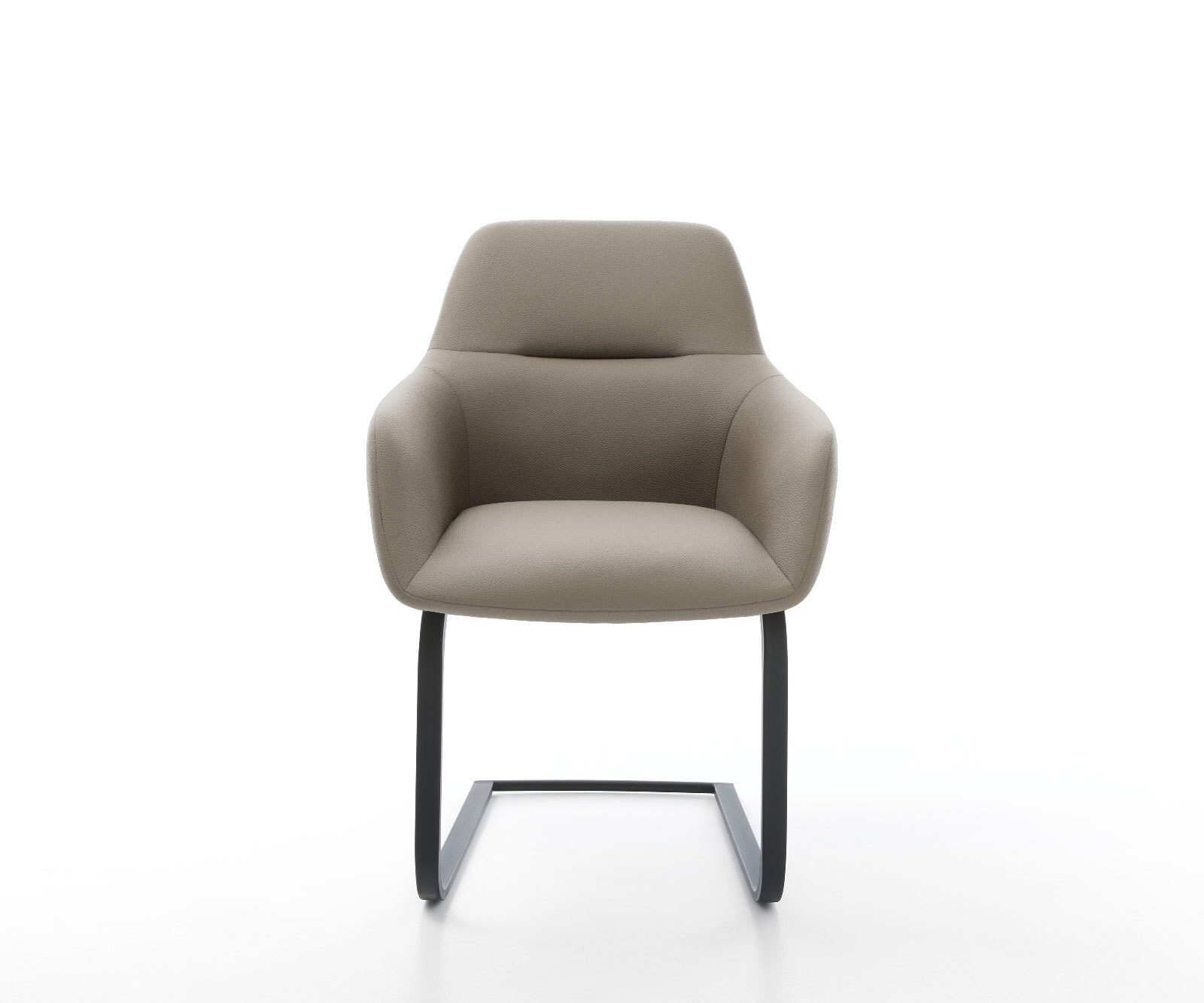 Люлеещ стол Естествена кожа Сиво-Кафяв Конзолен крак плосък Черен Pejo-Flex 2