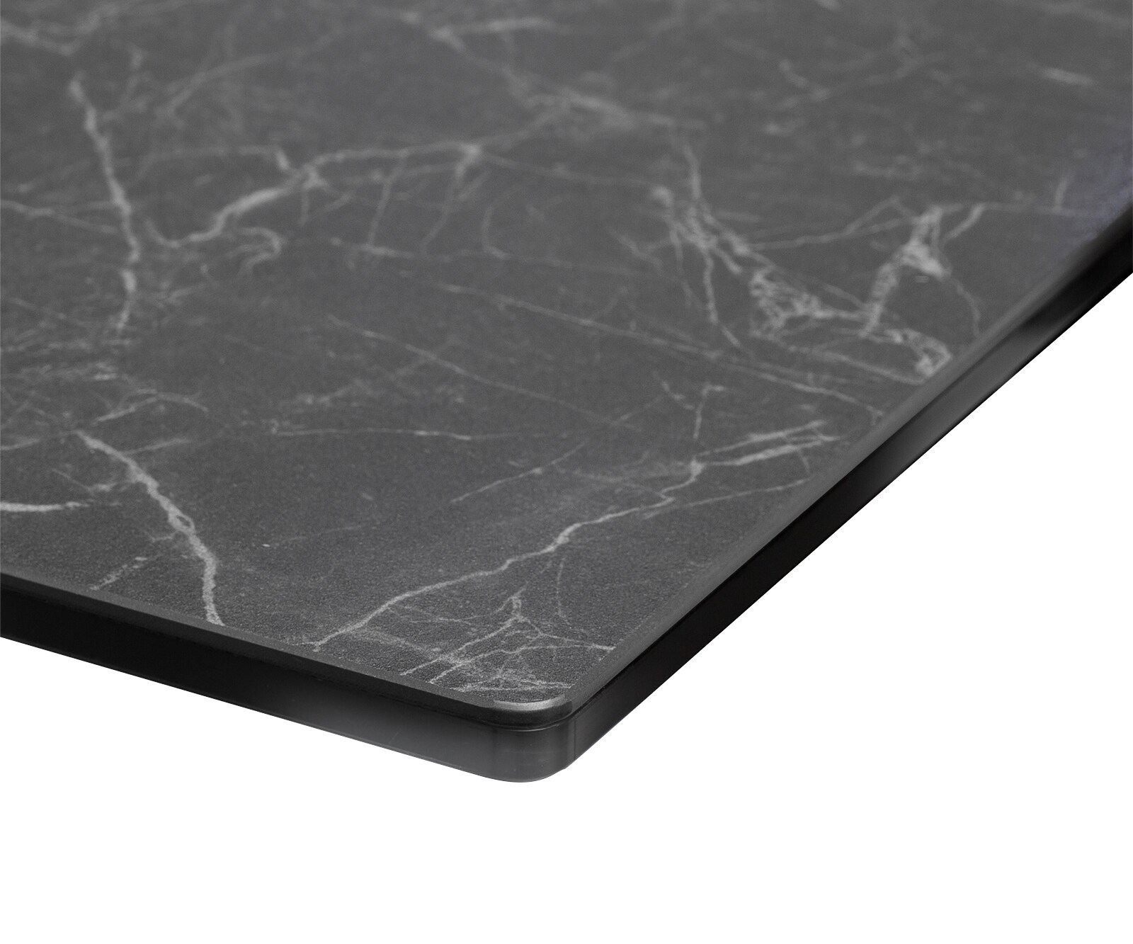 Маса 200x100cm Keramik Laminam®Nero Greco Антрацит среден крак плоска стомана Черен Edge 4