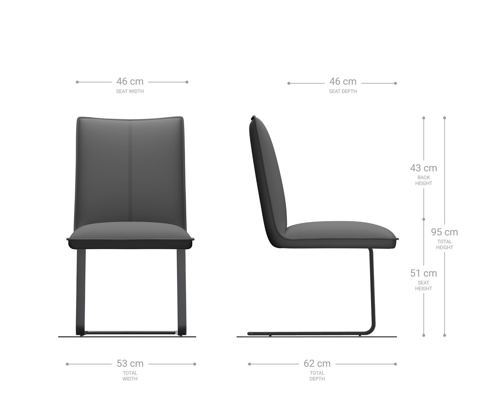Люлеещ стол Естествена кожа Черен Конзолен крак плосък Злато  Покет пружина Lelio-Flex 6