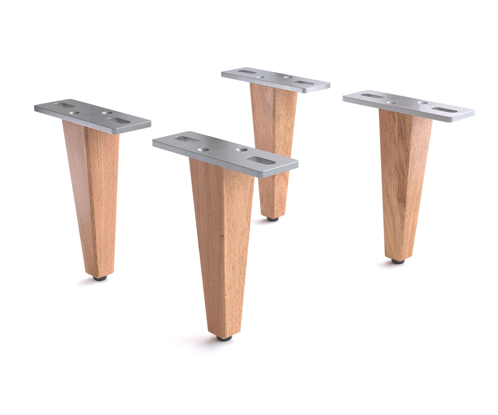 Дървена основа квадрат 15 см акация естествена (комплект от 4)