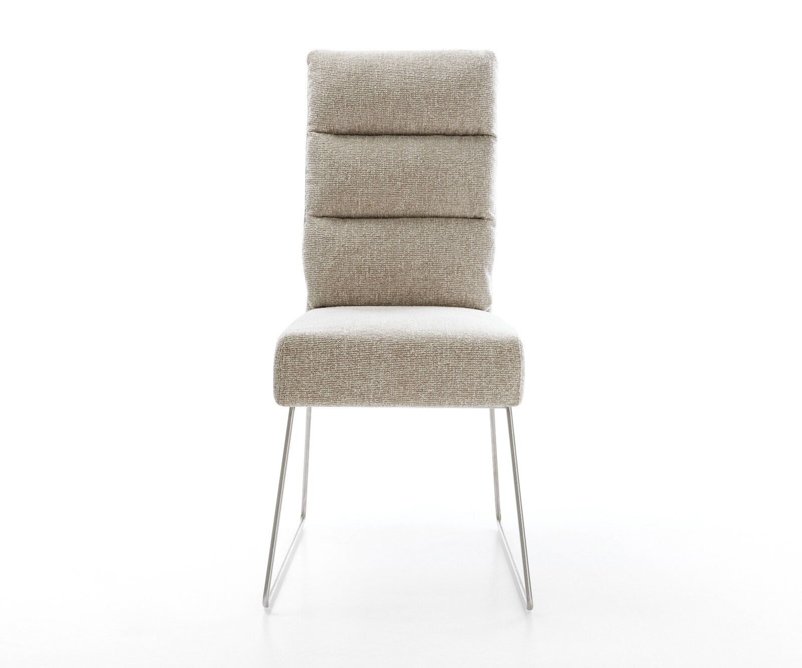 Стол за хранене Pela-Flex Тъкан Soft Beige Основа от неръждаема стомана с джобни пружини 1