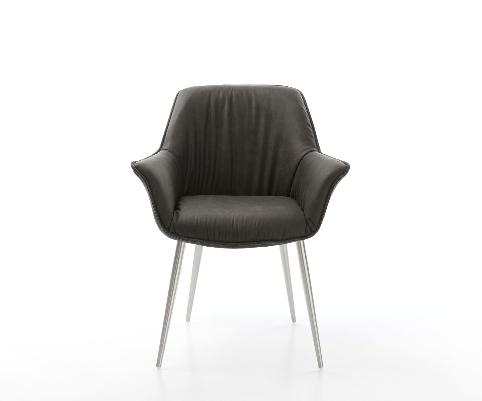 Стол с подлакътници Антрацит Винтидж 4-крака Прави Неръждаема стомана Keila-Flex 2