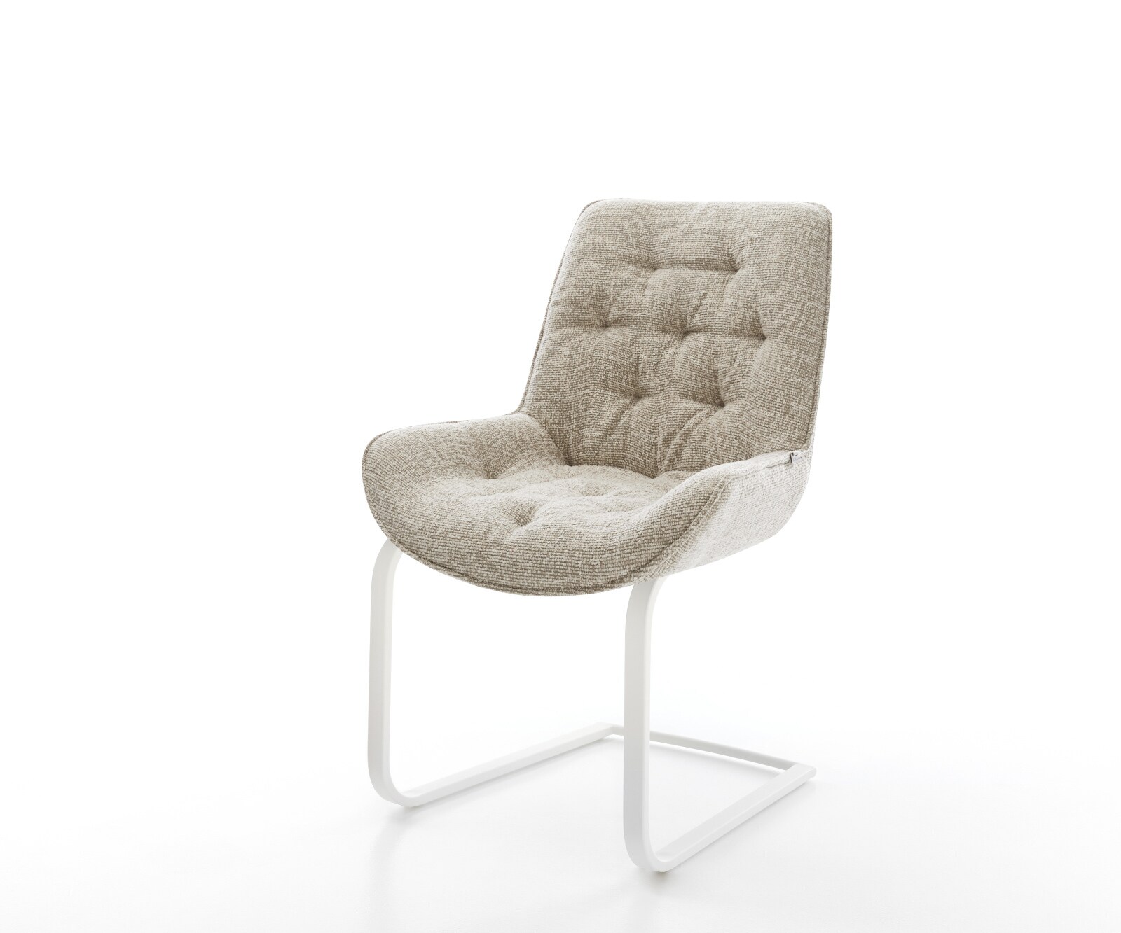 Конзолен стол Taimi-Flex тъкан Soft Beige Конзолен стол плосък White