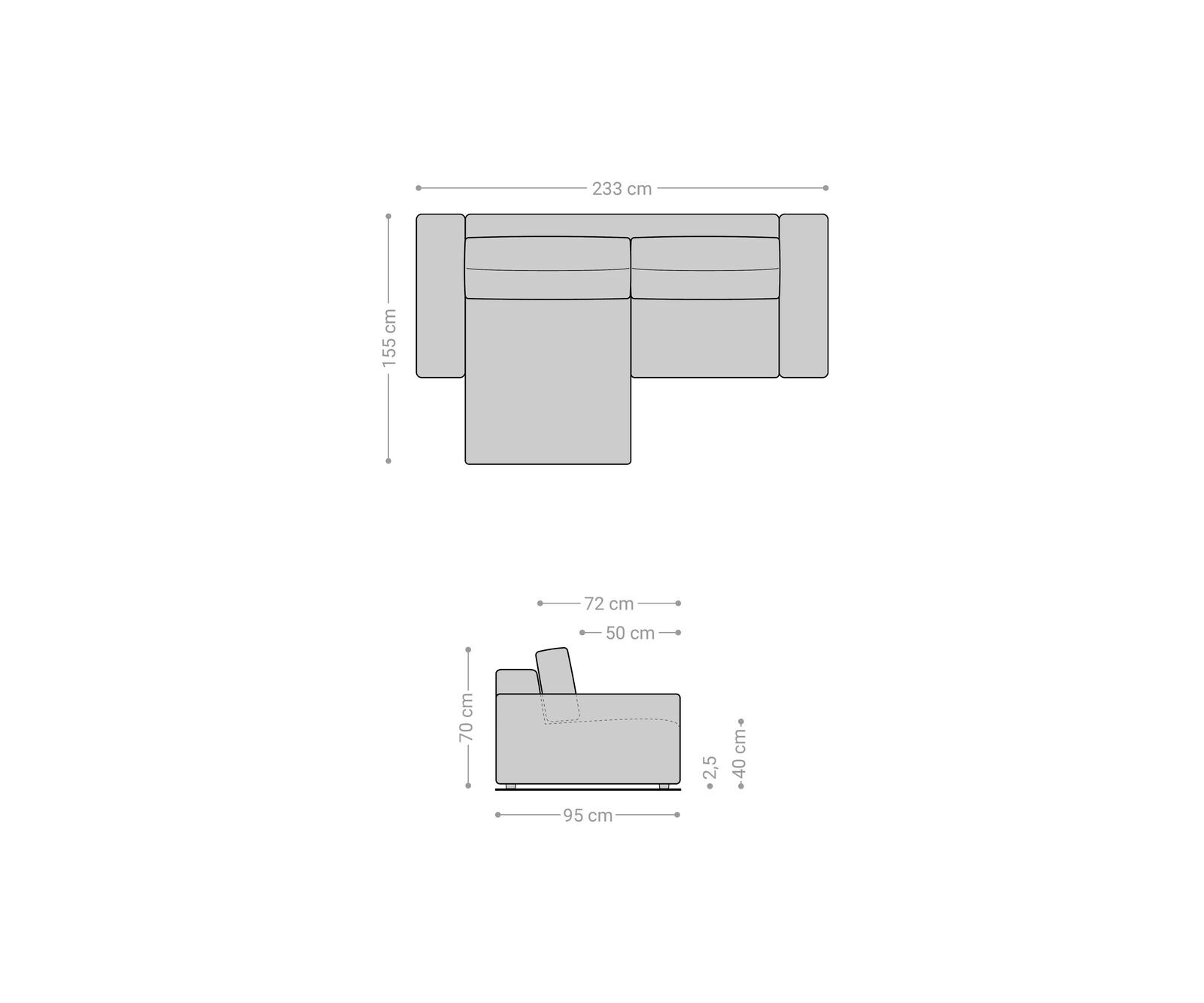 Ъглов диван L 260x160 cm Микрофибър Черен Варианти лежанка Lanzo 7