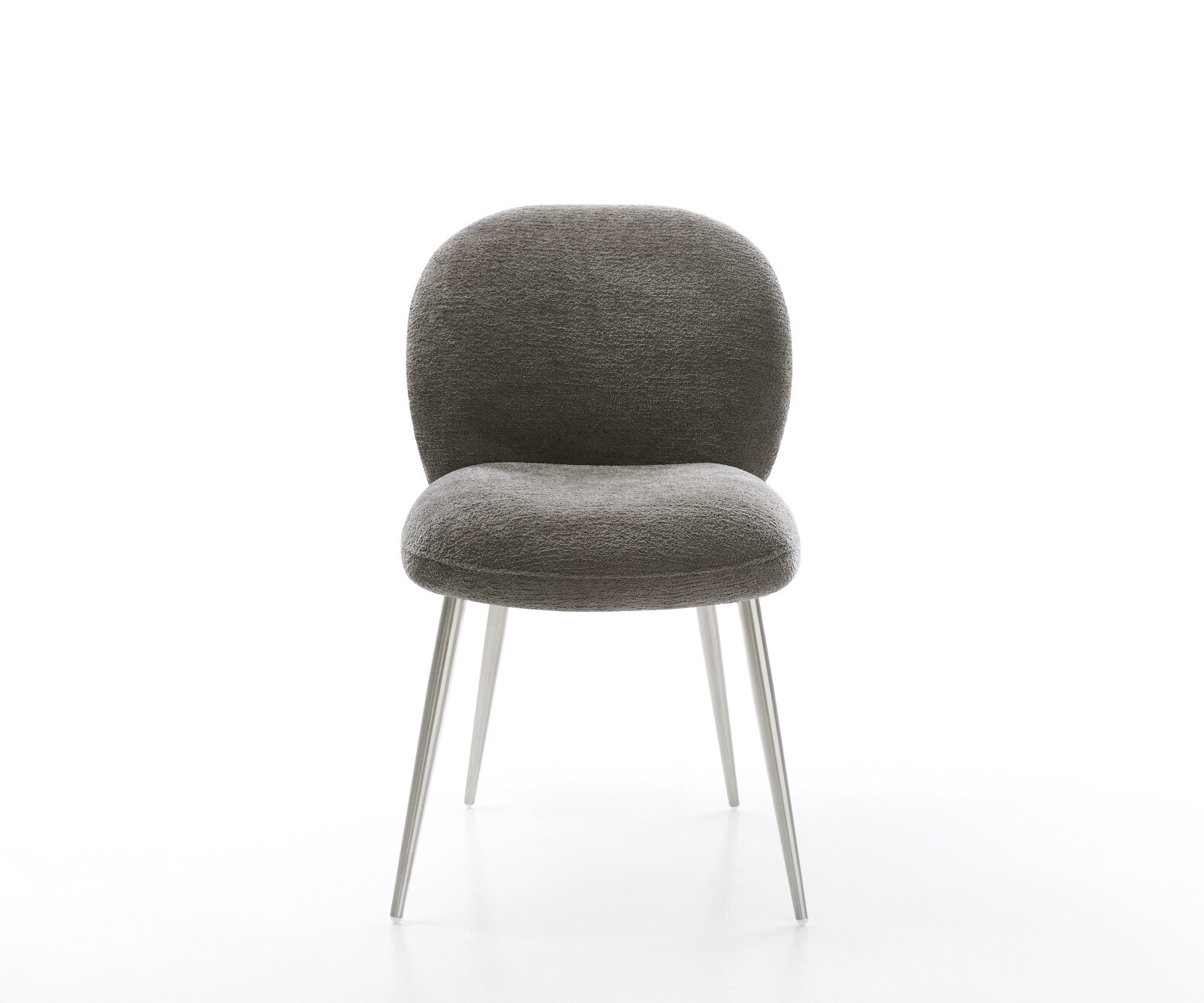 Стол за хранене Nube-Flex Bouclé Soft Mud 4-крака с конична сърцевина от джобни пружини от неръждаема стомана 1