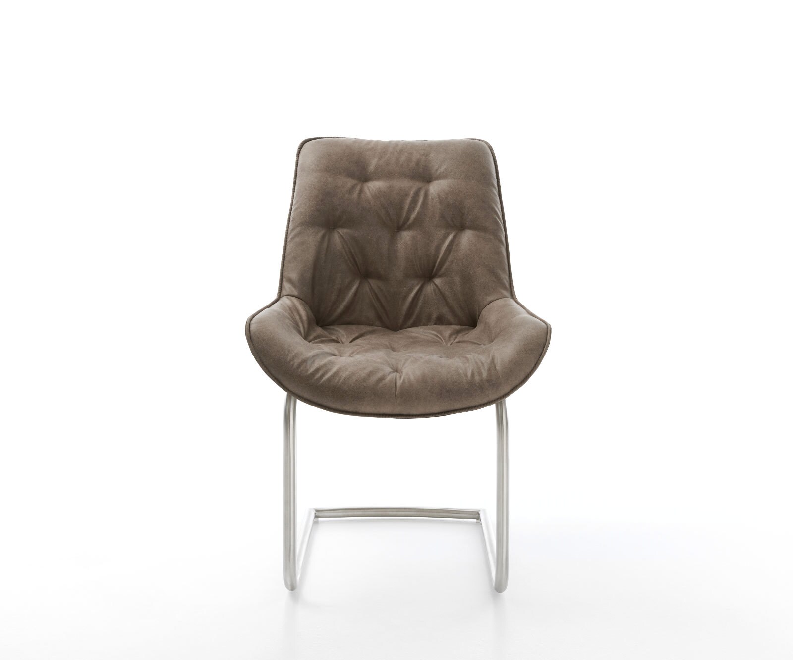 Люлеещ стол Таупе Винтидж Конзолен крак кръгъл Неръждаема стомана Taimi-Flex 2