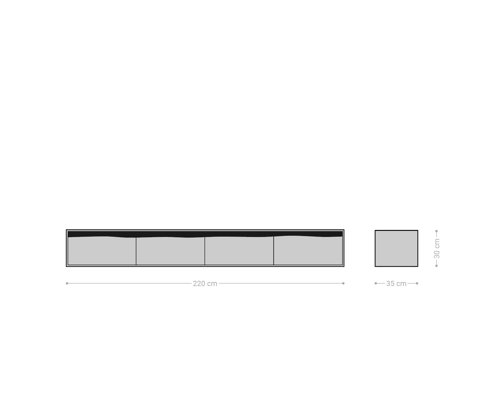 Нисък шкаф 220 cm Акация Кафяв естествен ръб 4 Врати висящ Stonegrace 4