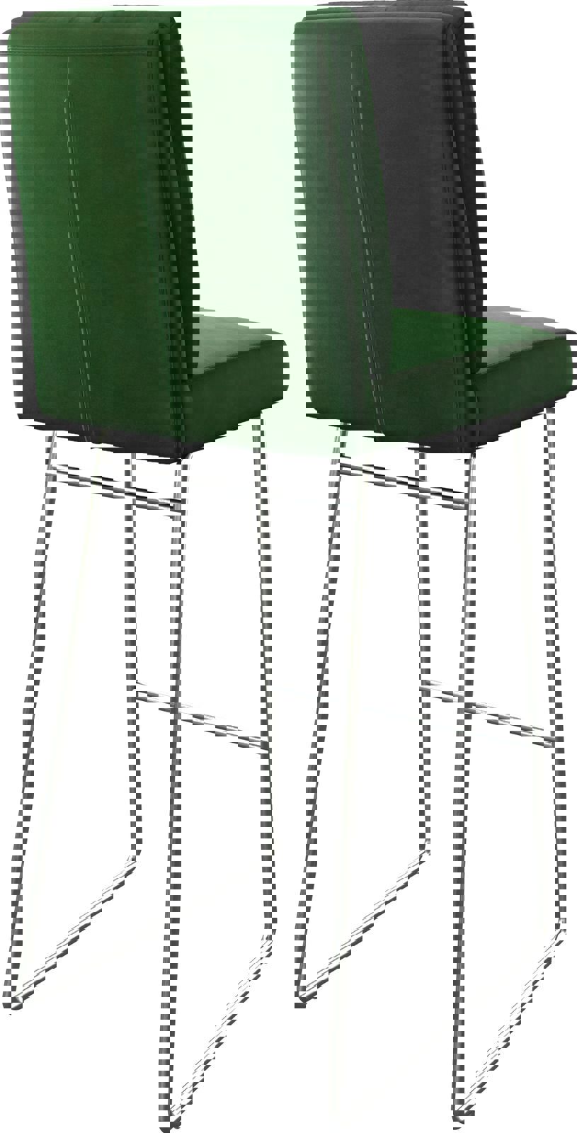 Барстол Pela-Flex кадифе зелена основа от неръждаема стомана 5