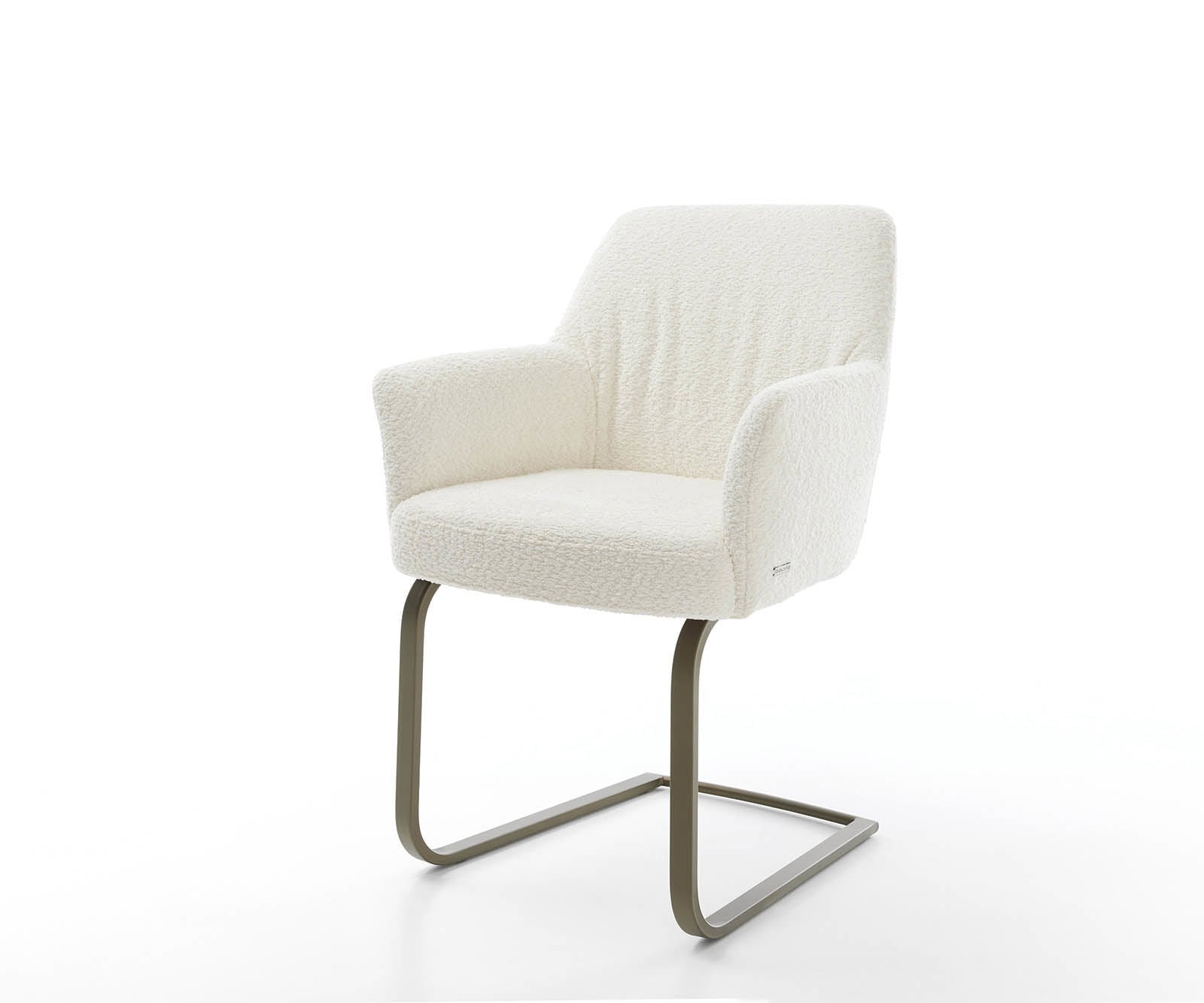 Люлеещ стол с подлакътници Букле Бял Конзолен крак плосък  Титан Покет пружина Xana-Flex Люлеещ стол с подлакътници Букле Бял Конзолен крак плосък  Титан Покет пружина Xana-Flex