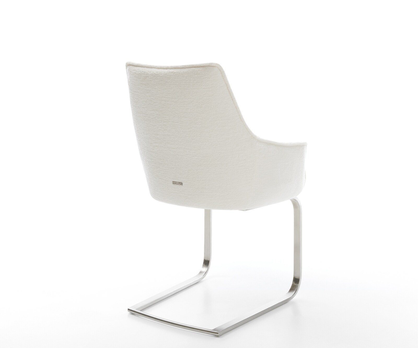 Стол с конзола Alja-Flex с подлакътници Bouclé Soft Beige Стол с конзола плосък Ядрото от джобни пружини от неръждаема стомана 5
