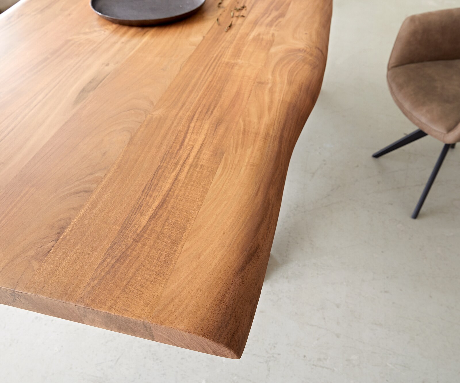 Маса 260x100 XL Акация Натурал КръстРамка Правоъгълник Неръждаема стомана Edge 5