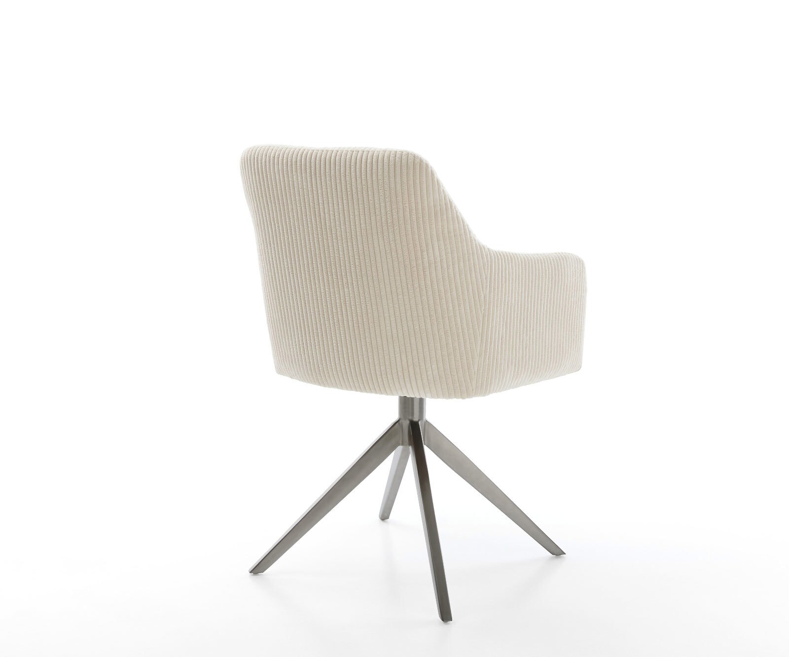 Въртящ се стол Greg-Flex Cord Бежов Кръстосана рамка широка Графит Въртене на 360° Люлееща се функция Ядро от джобни пружини 4