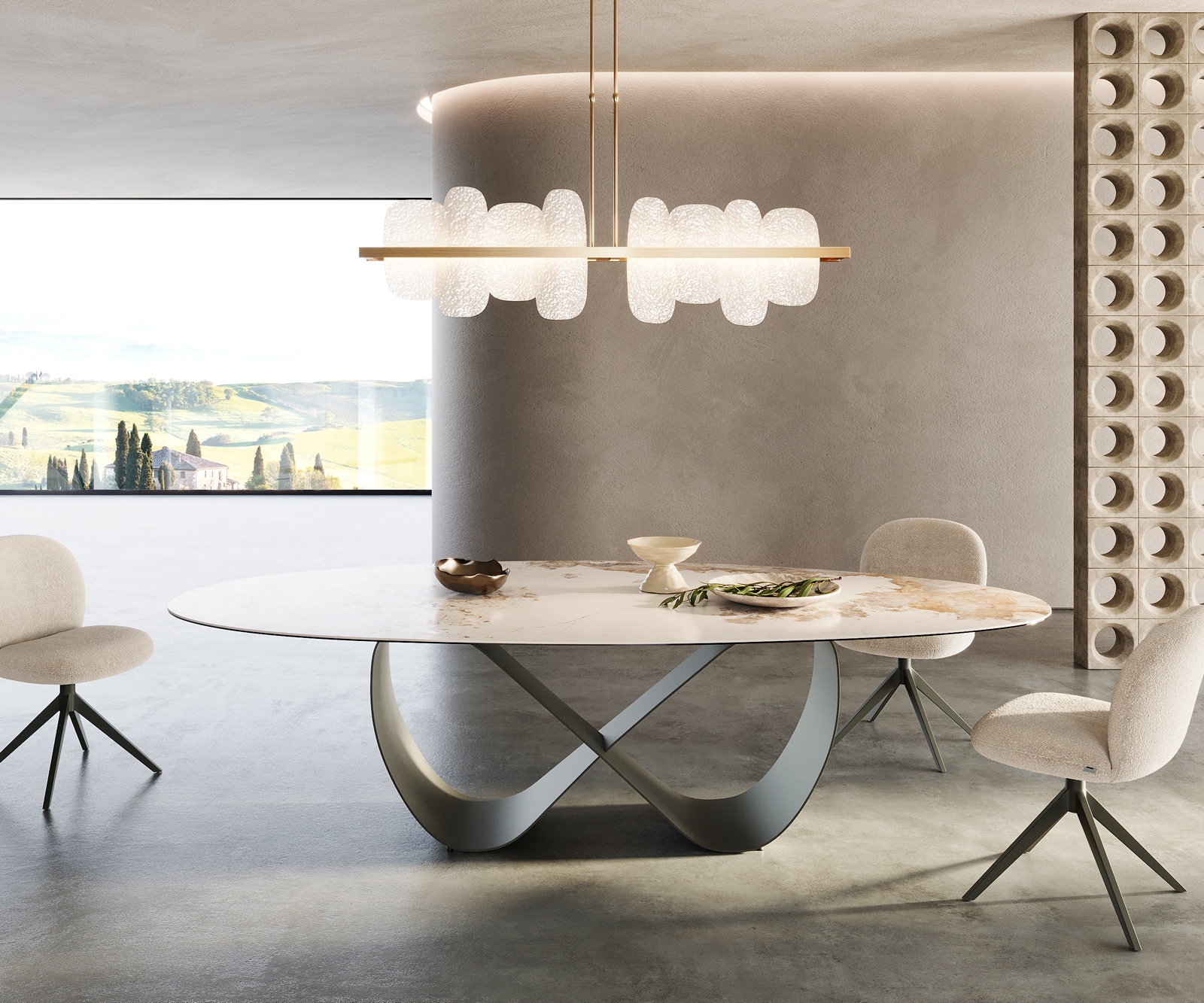 Основа за маса Метал  Титан за Плот за маса от 240 cm Infinity 2