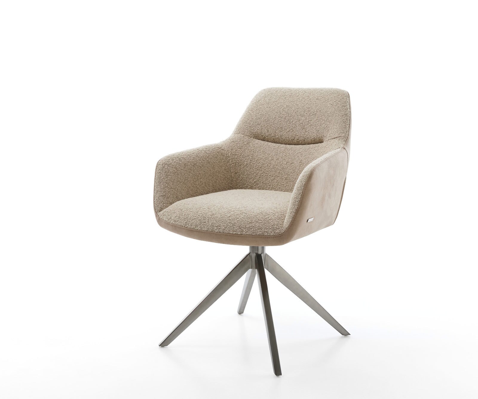 Въртящ се стол Pejo-Flex материал микс кал кръстосана рамка широк графит 360° въртяща се люлееща се функция джоб пружина сърцевина