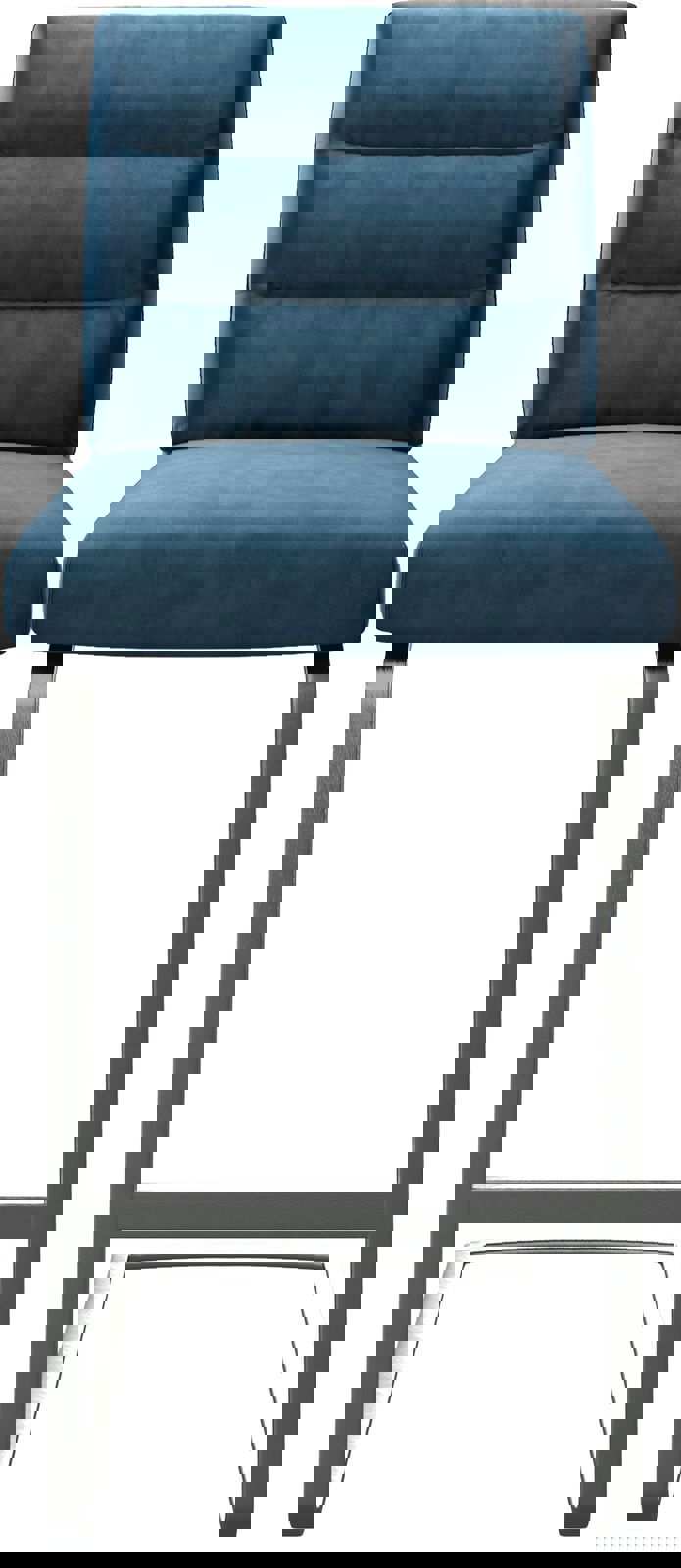 Бар стол Кадифе Син Конзолен крак плосък Неръждаема стомана Pela-Flex 4