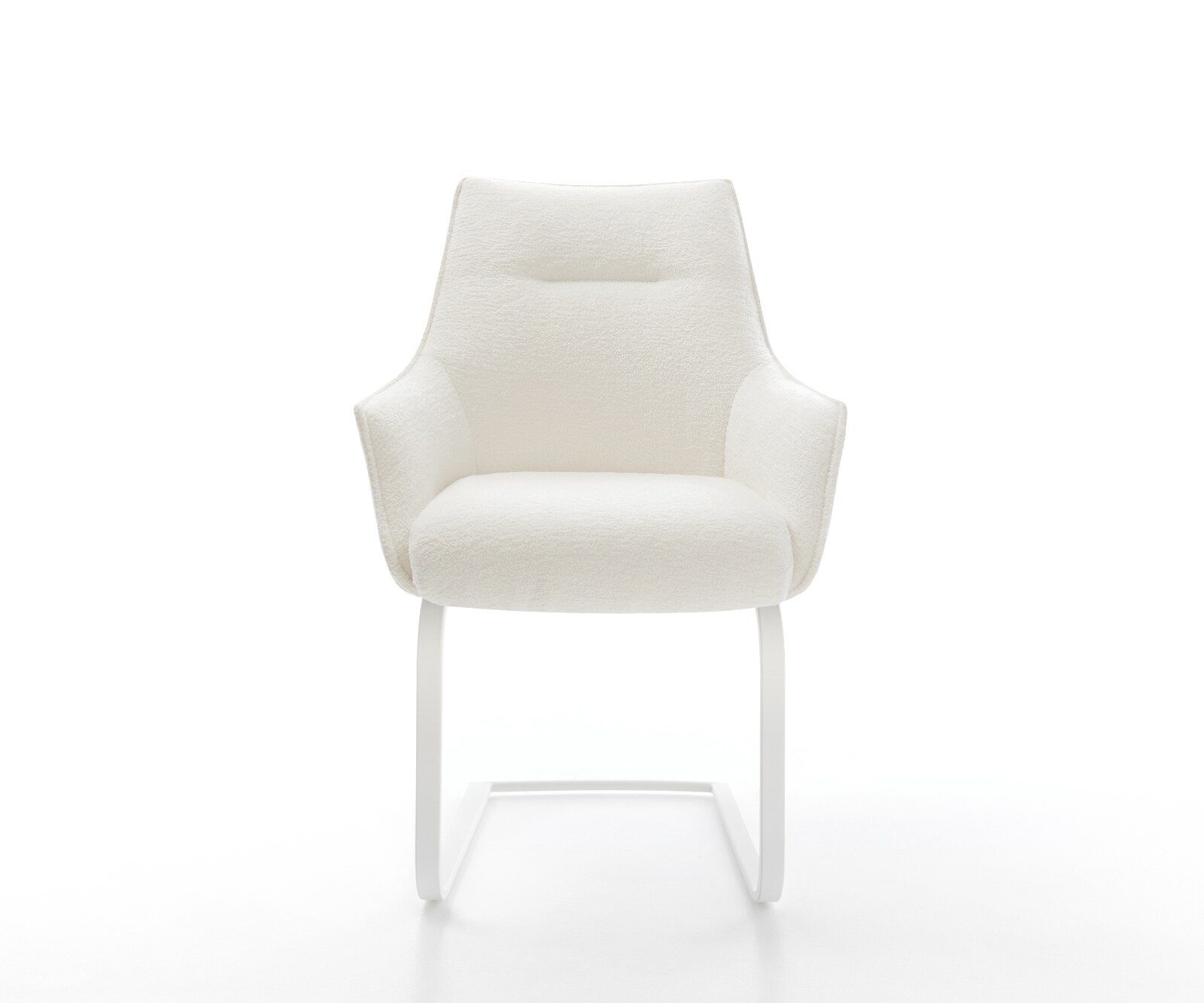 Стол с конзола Alja-Flex с подлакътници Bouclé Soft Beige Стол с конзола Flat White Pocket spring core 2