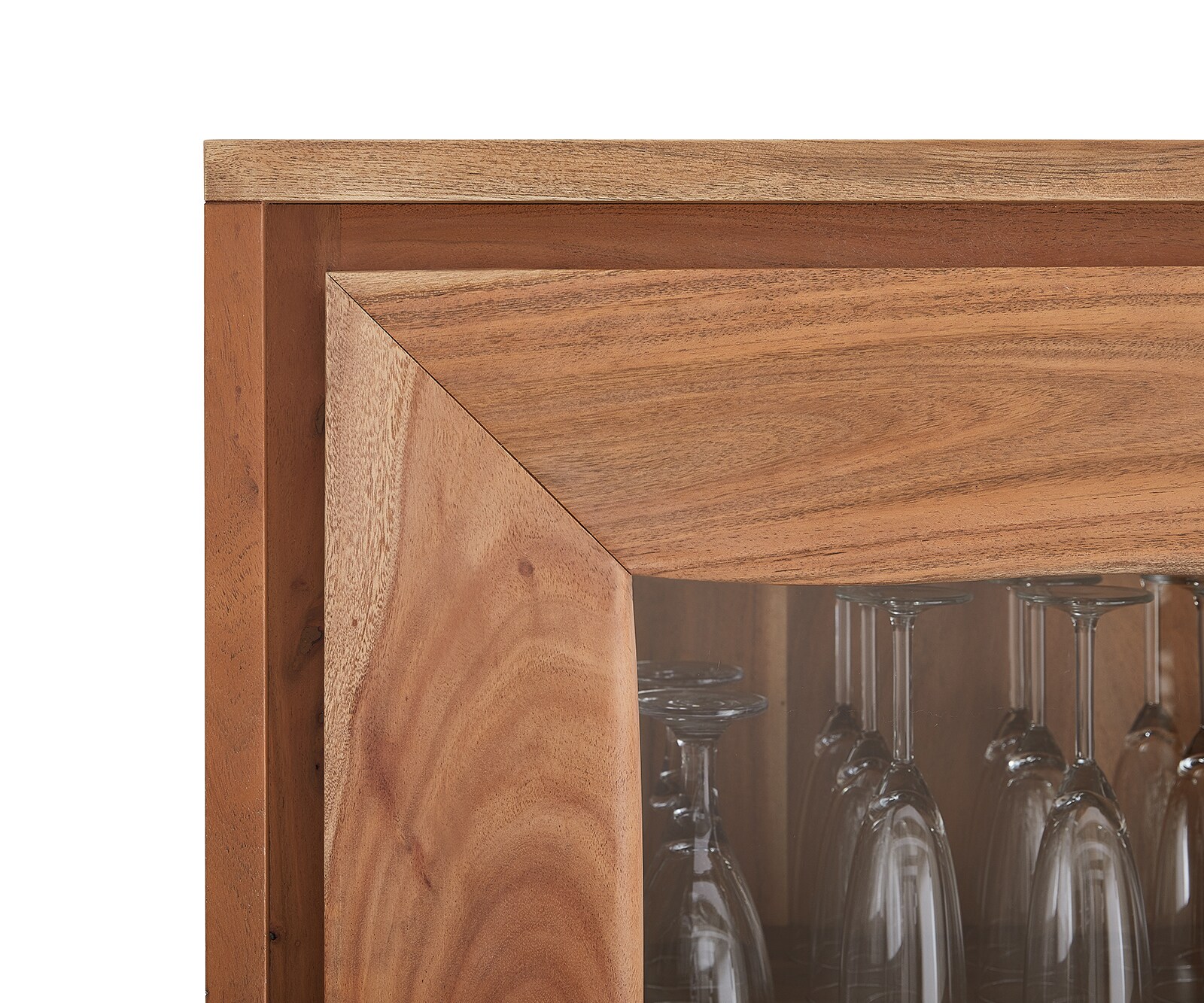  120x190 cm Акация Натурал прав ръб 2 Врати 4 Чекмеджета Масив Live-Edge 6