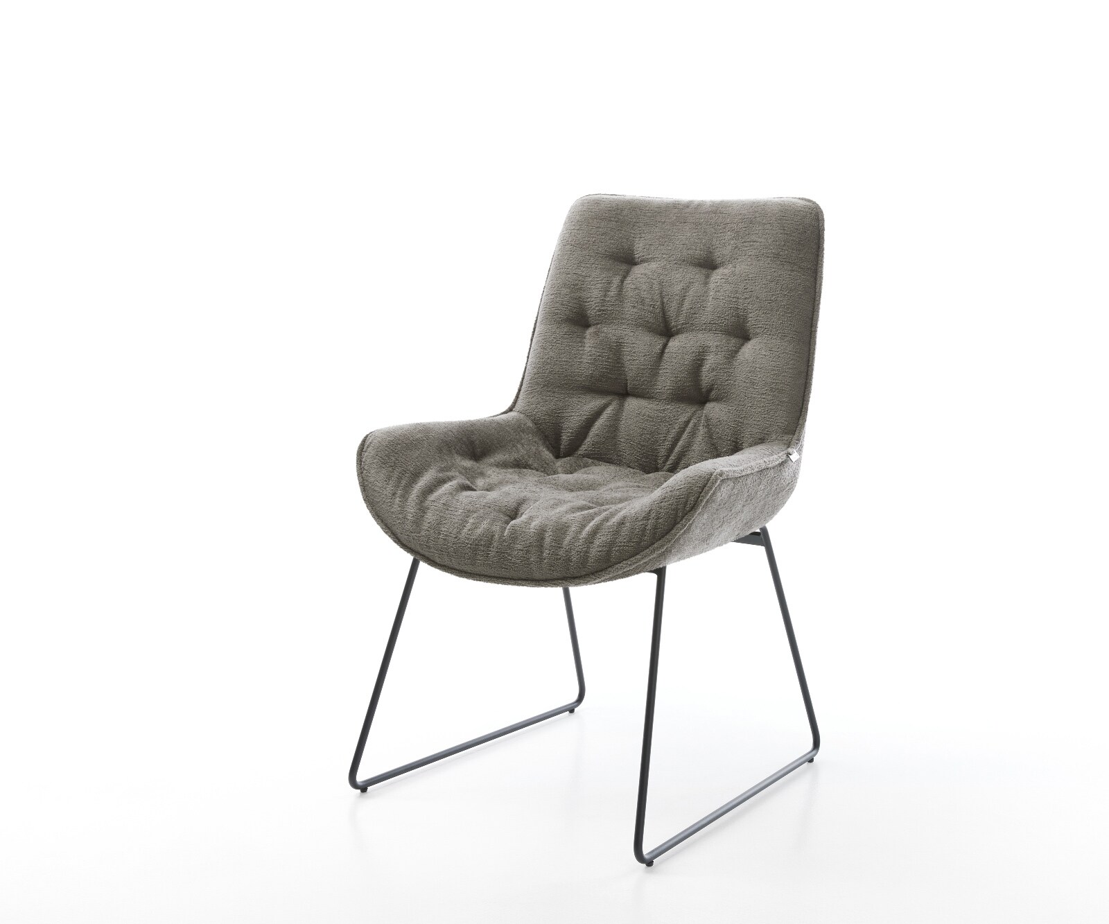 Трапезен стол Taimi-Flex Bouclé Soft Mud Основа за шейни черна