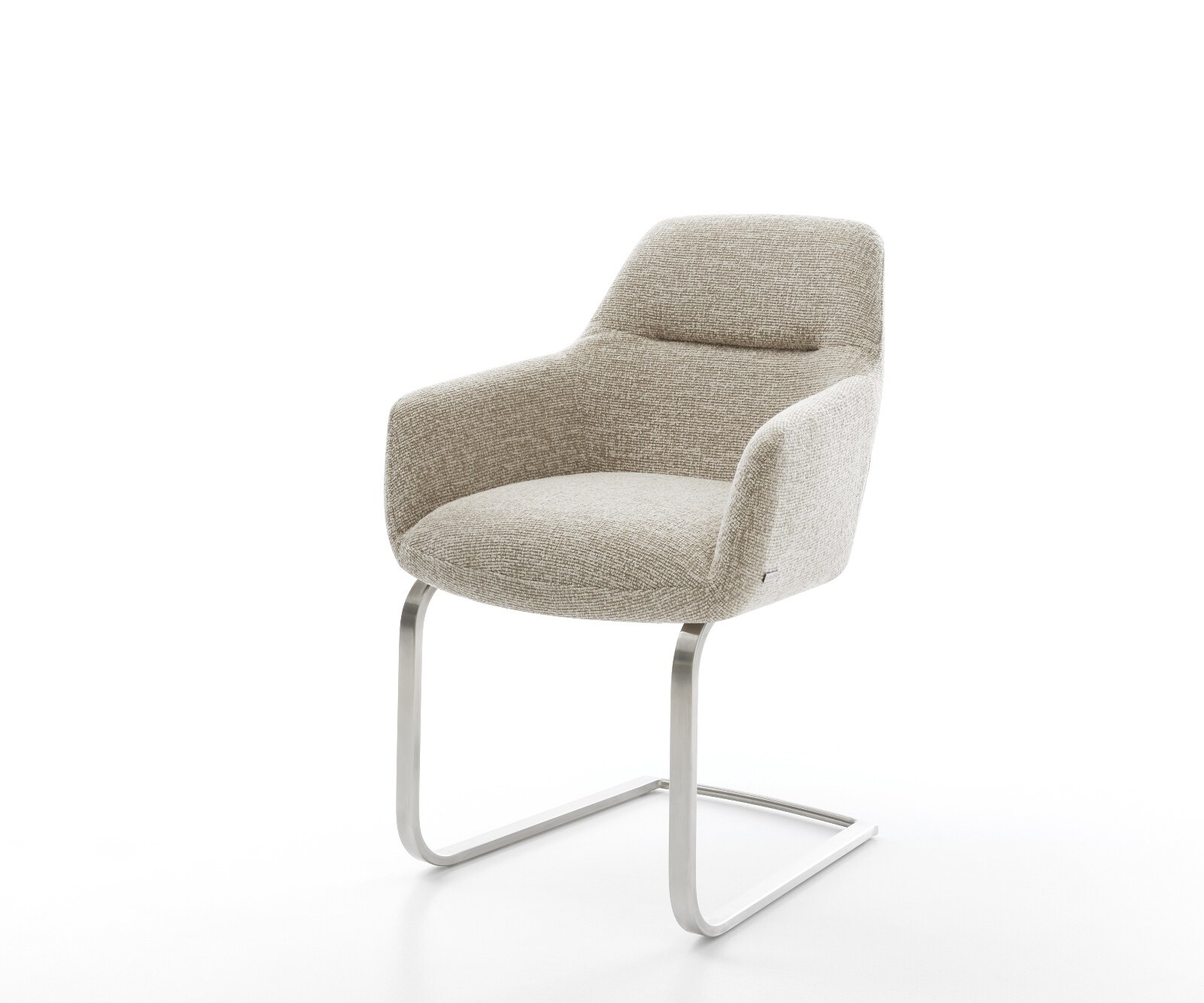 Конзолен стол Pejo-Flex тъкан Soft Beige конзолен стол плосък неръждаема стомана джоб пружина ядро 1