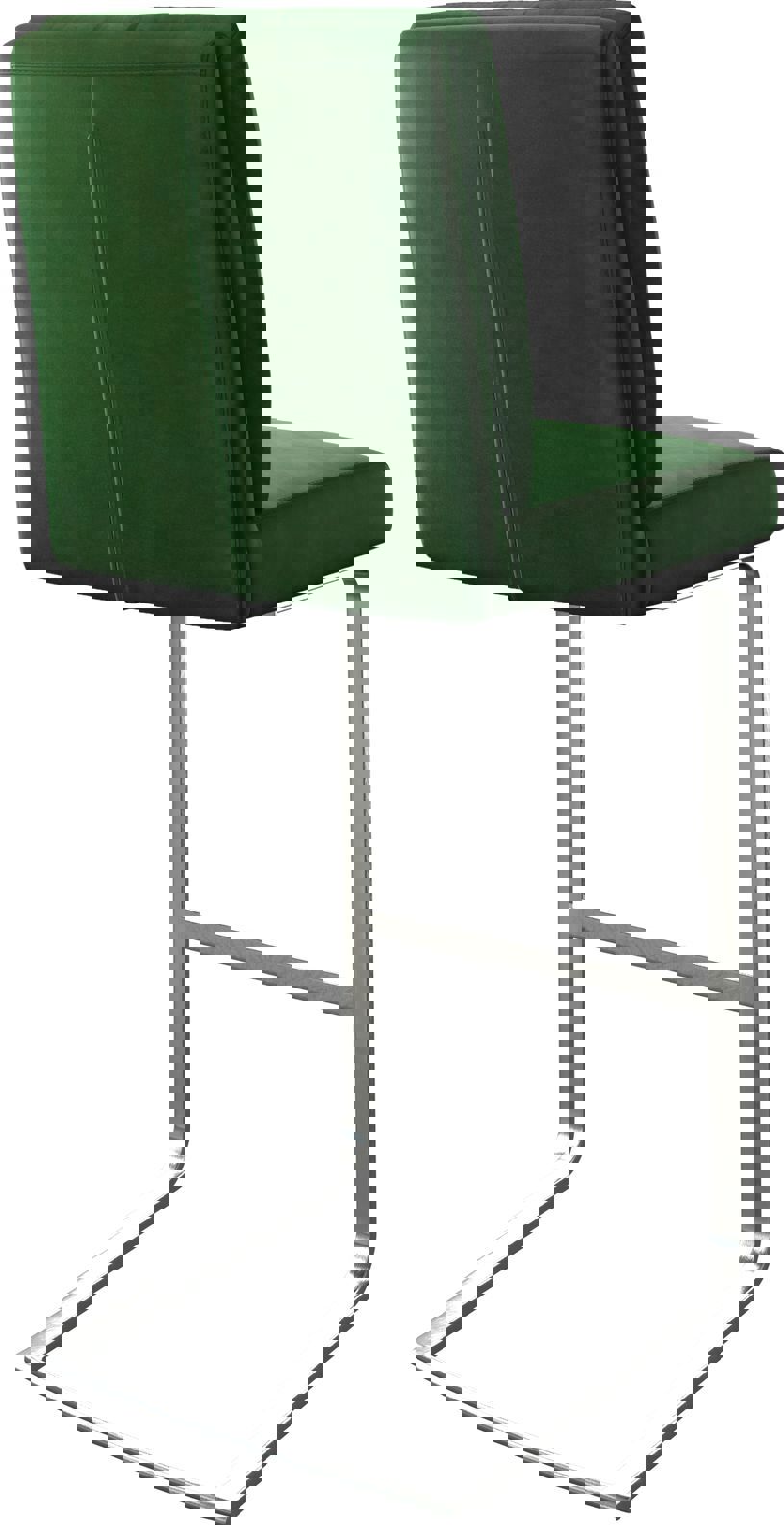 Бар стол Кадифе Зелен Конзолен крак плосък Неръждаема стомана Pela-Flex 5