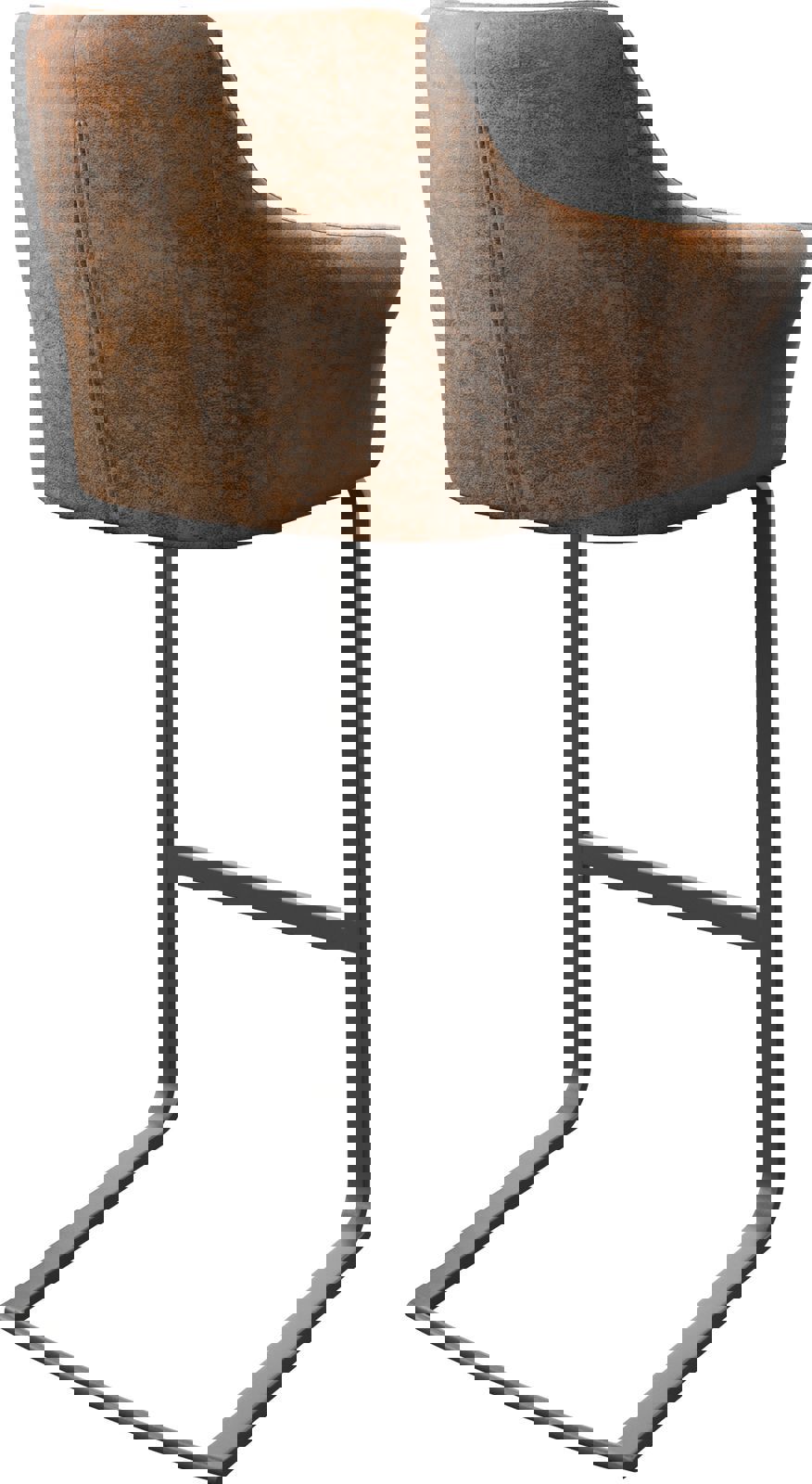 Бар стол Винтидж Кафяв Конзолен крак плосък Метал Yulo-Flex 4 Бар стол Винтидж Кафяв Конзолен крак плосък Метал Yulo-Flex 4