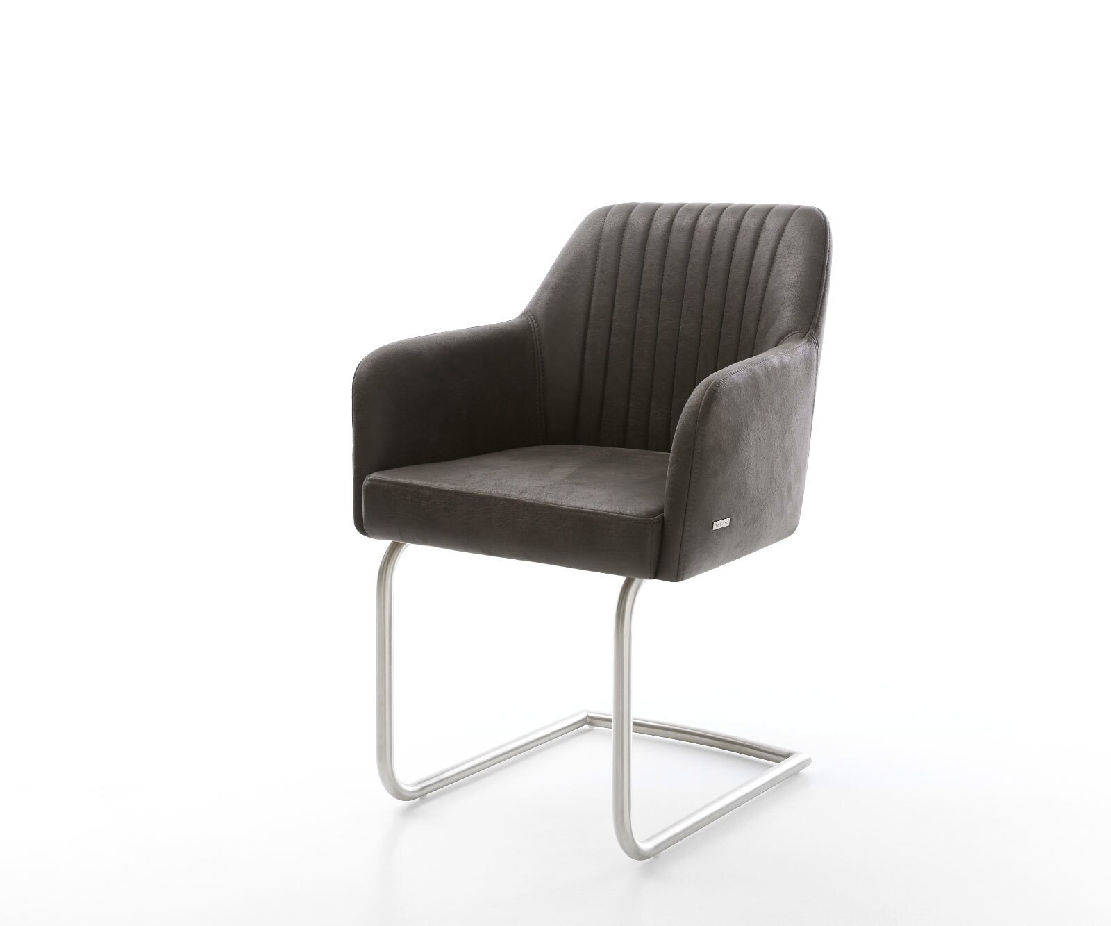 Люлеещ стол Антрацит Винтидж Конзолен крак кръгъл Неръждаема стомана Greg-Flex 1