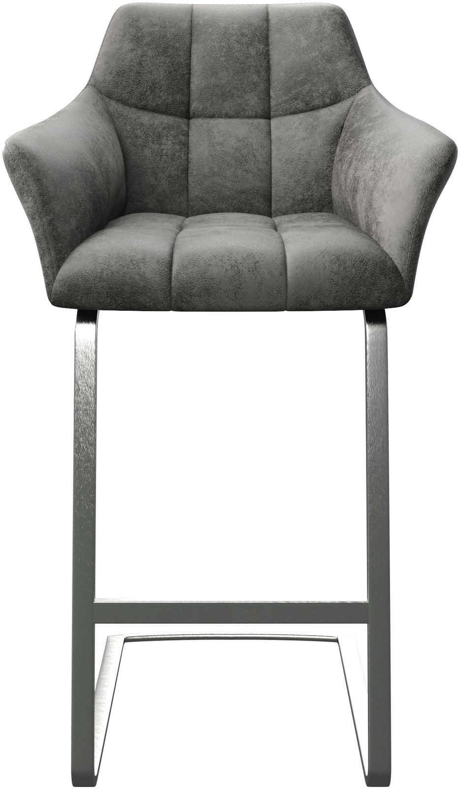 Бар стол Винтидж Сив Конзолен крак плосък Неръждаема стомана Yulo-Flex 3 Бар стол Винтидж Сив Конзолен крак плосък Неръждаема стомана Yulo-Flex 3