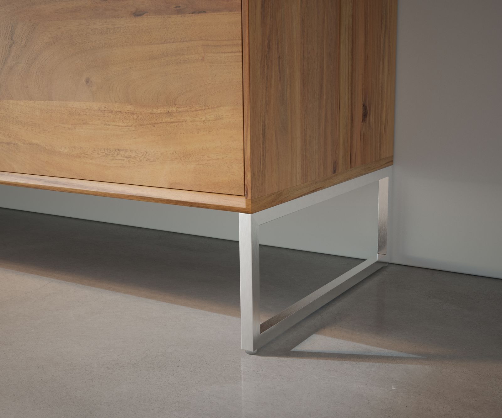 Основа за плъзгане тясна 15 см от неръждаема стомана за мебели за бокс с дълбочина 40 см (комплект от 2) 1