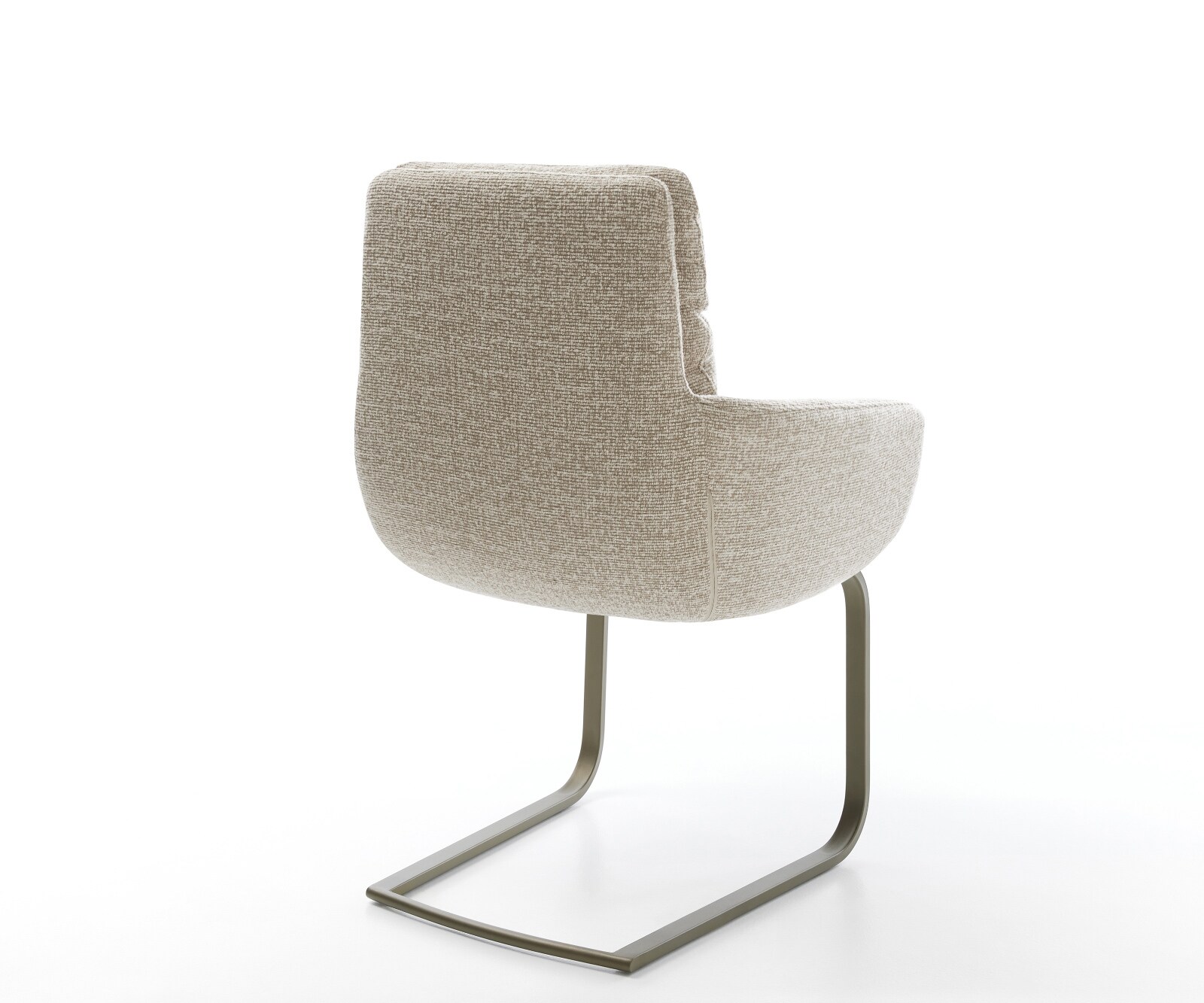 Abelia-Flex конзолен стол с подлакътници Soft Beige тъкан Плосък конзолен стол Покритие с титаниев ефект 4